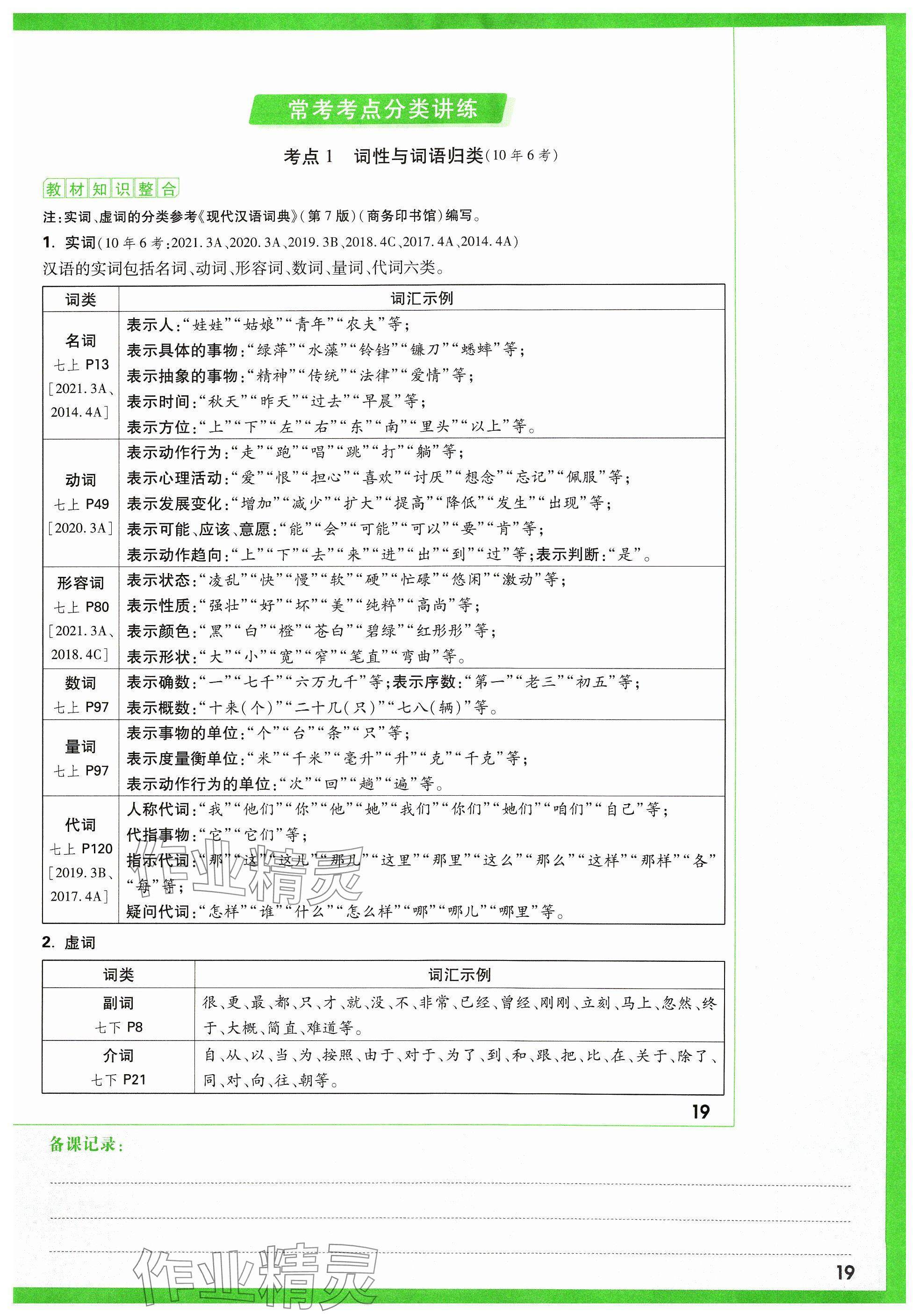 2024年萬唯中考試題研究語文山西專版 參考答案第109頁