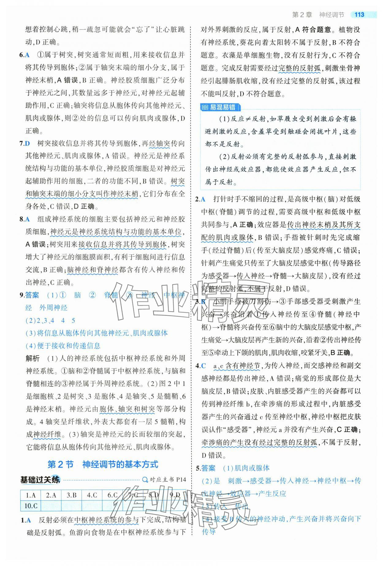 2025年5年高考3年模擬高中生物選擇性必修1人教版 第11頁