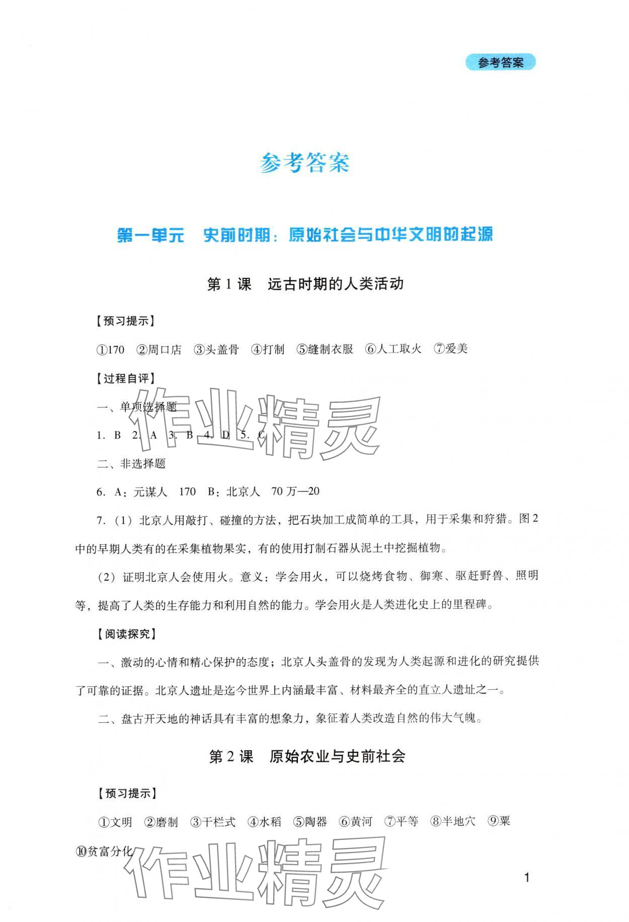 2025年新课程实践与探究丛书七年级历史上册人教版 第1页