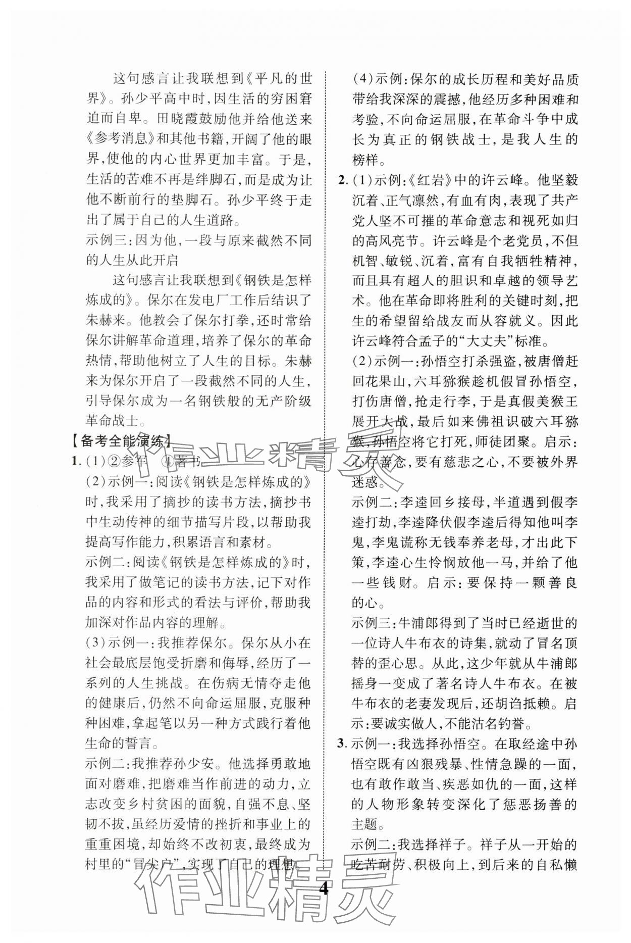 2024年浙江中考優化指導語文 第4頁