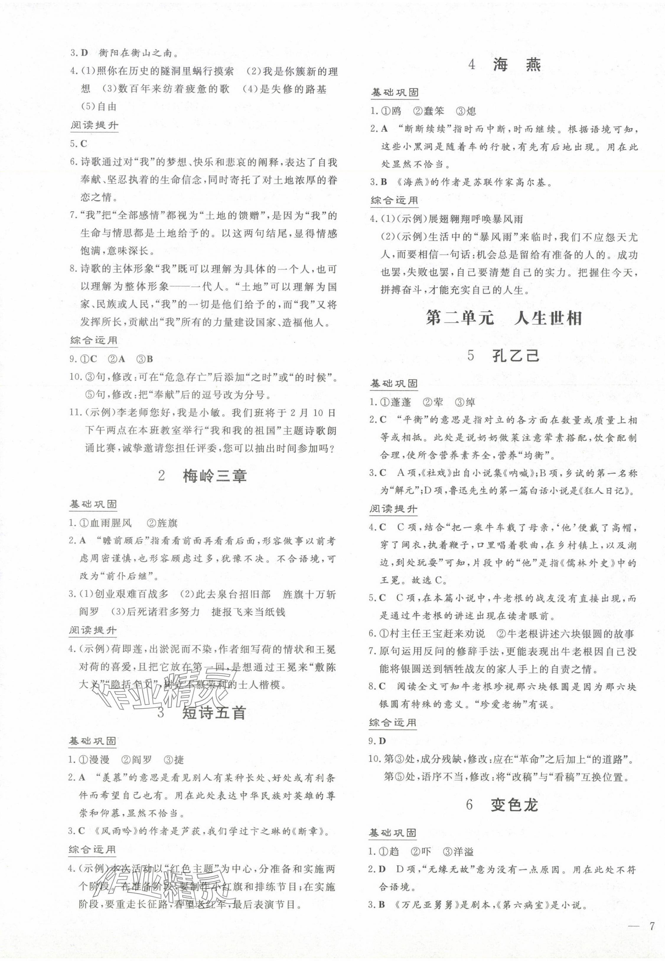 2024年導(dǎo)與練九年級(jí)語(yǔ)文全一冊(cè)人教版貴州專版 第13頁(yè)
