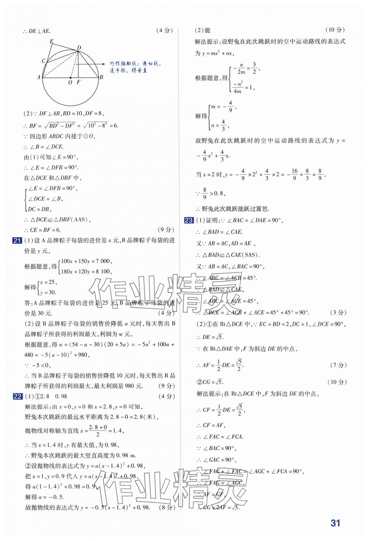 2024年金考卷45套匯編數(shù)學河南專版 第31頁