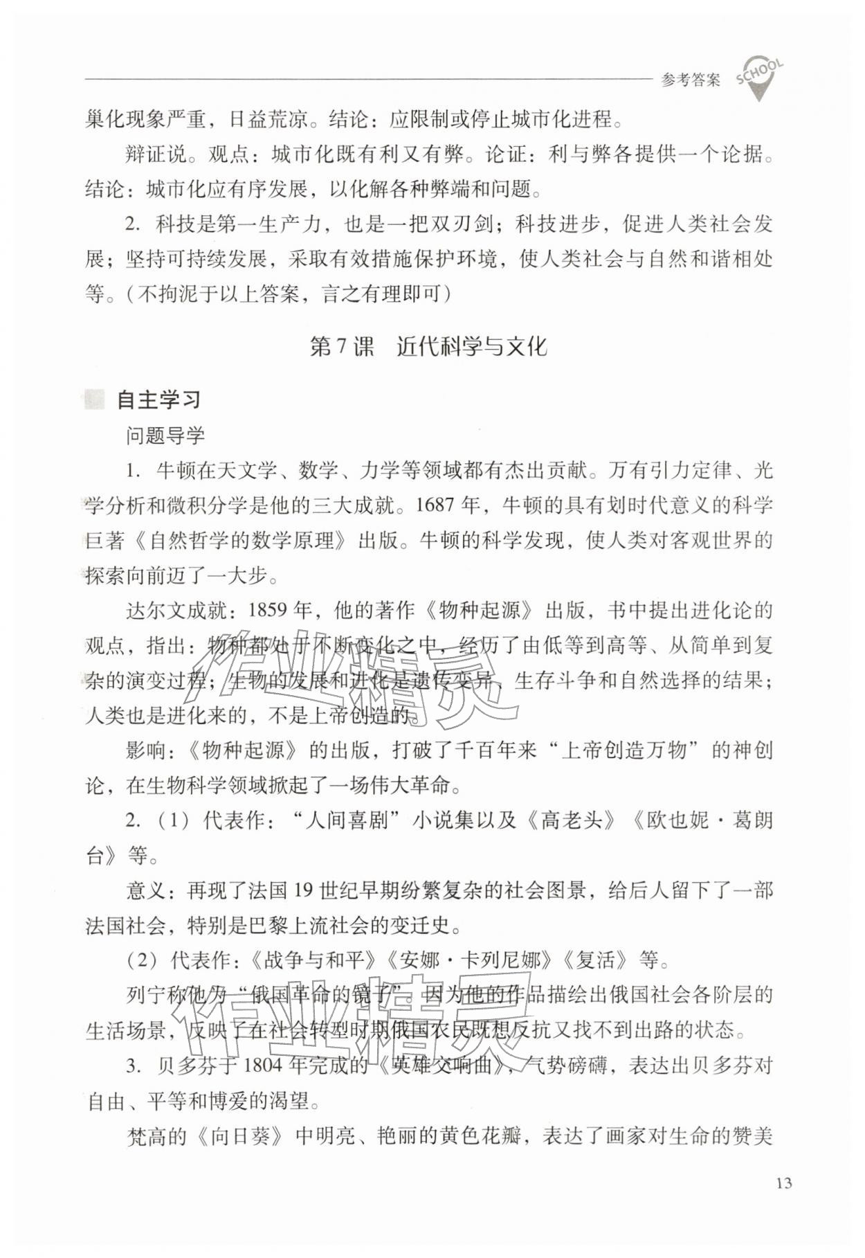 2026年新课程问题解决导学方案九年级历史下册人教版&nbsp;第13页