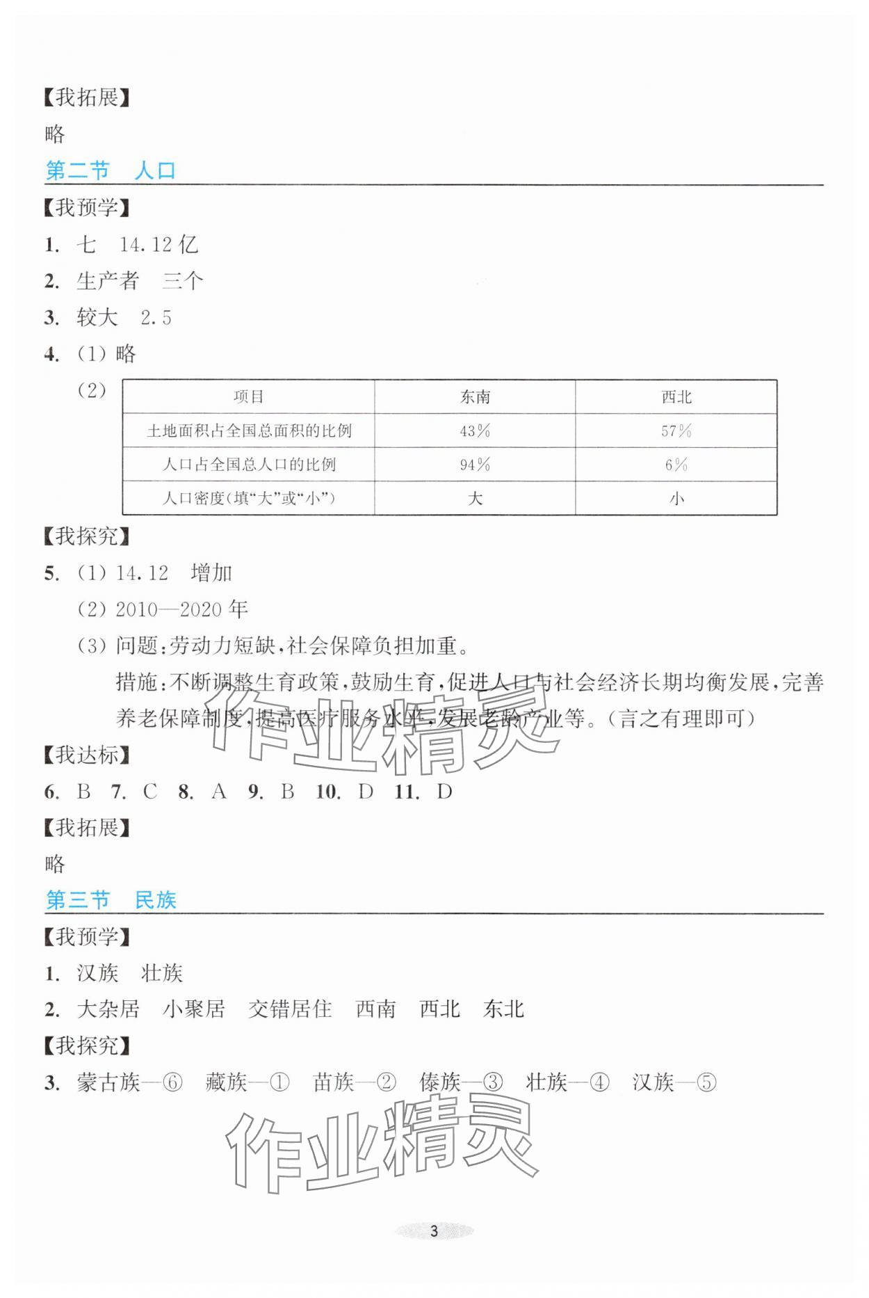 2025年預(yù)學(xué)與導(dǎo)學(xué)八年級地理上冊人教版&nbsp;參考答案第3頁