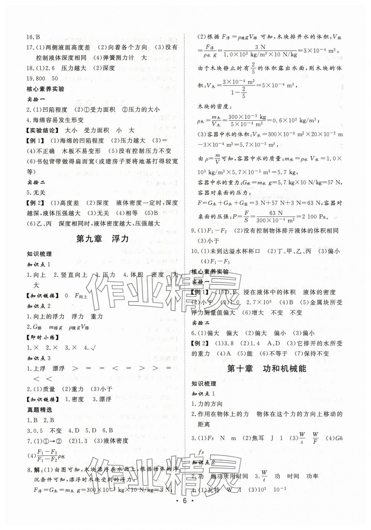 2024年湖北新中考備考與指導(dǎo)物理 參考答案第6頁(yè)