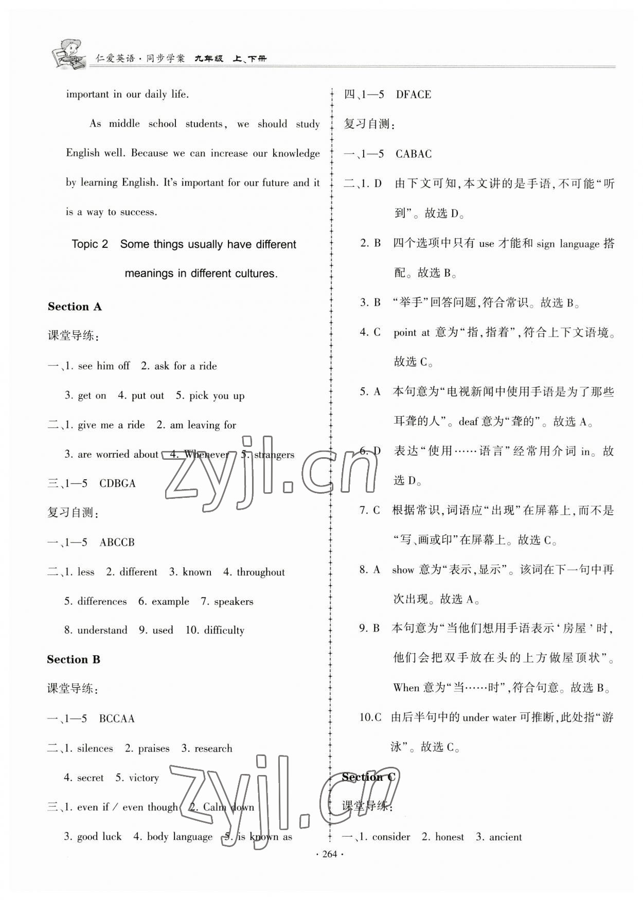 2023年仁愛英語同步學案九年級全一冊仁愛版 第21頁