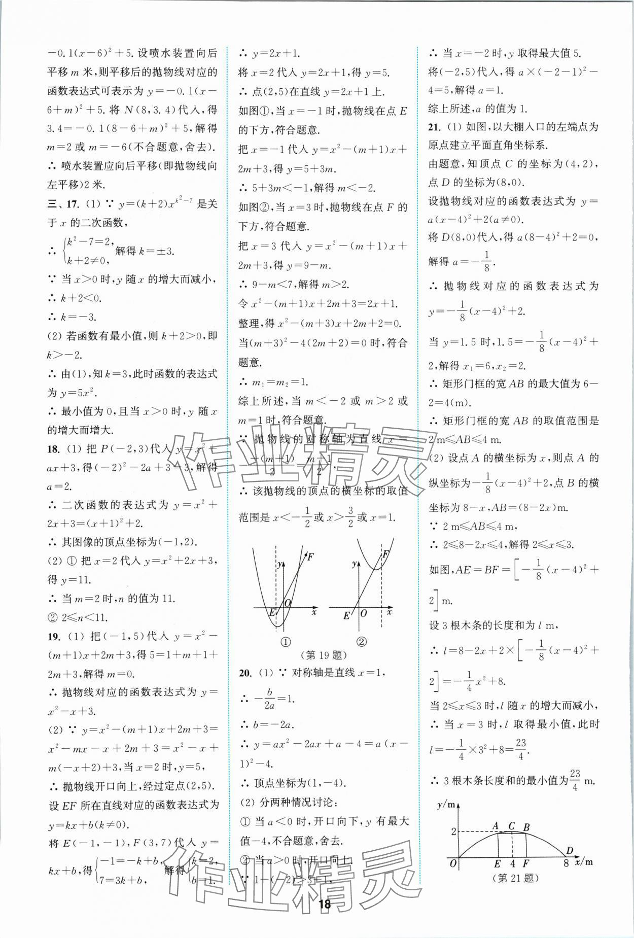 2024年拔尖特训九年级数学下册苏科版 参考答案第18页