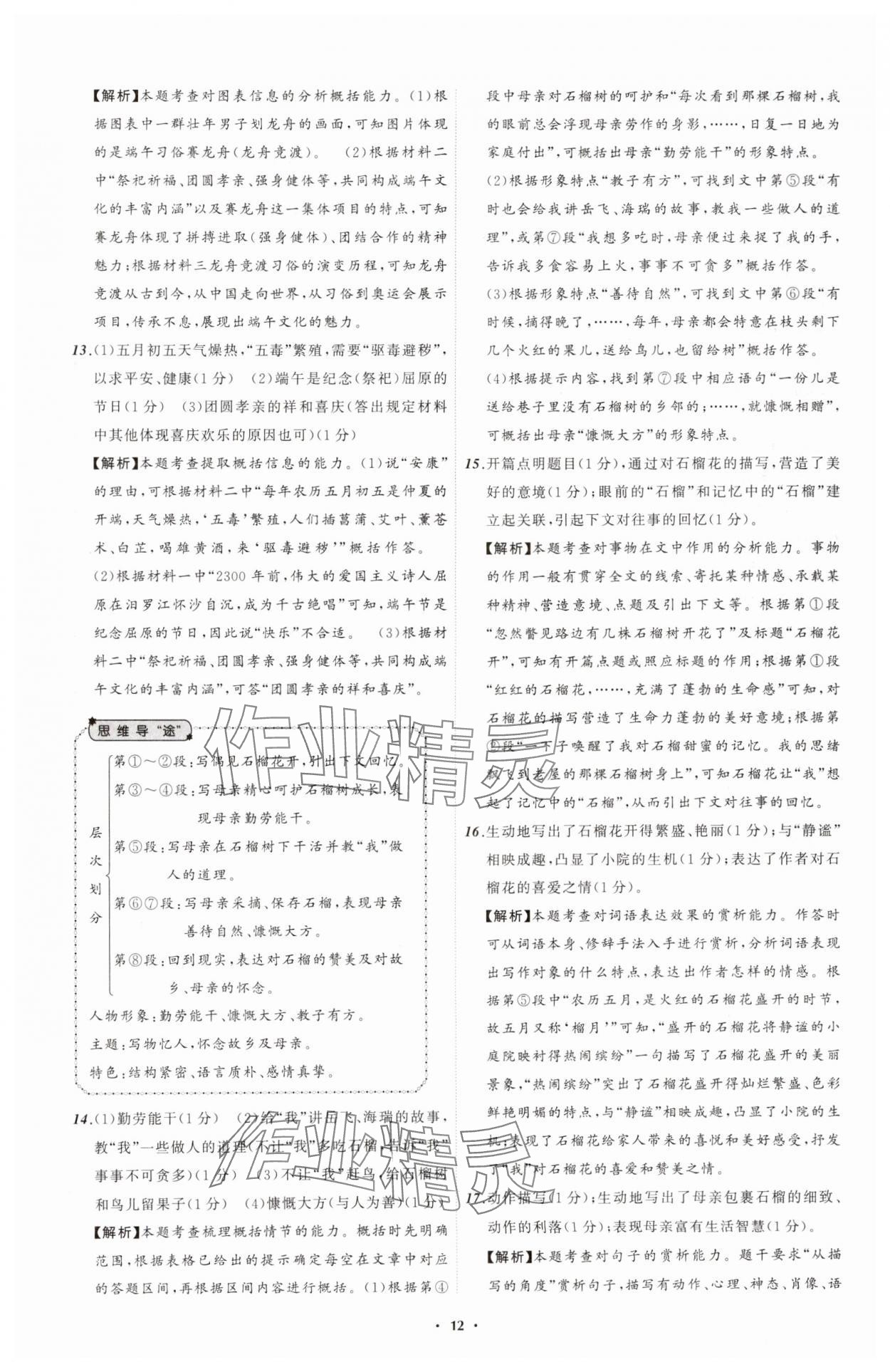 2025年中考必備遼寧師范大學(xué)出版社語(yǔ)文遼寧專(zhuān)版 參考答案第12頁(yè)