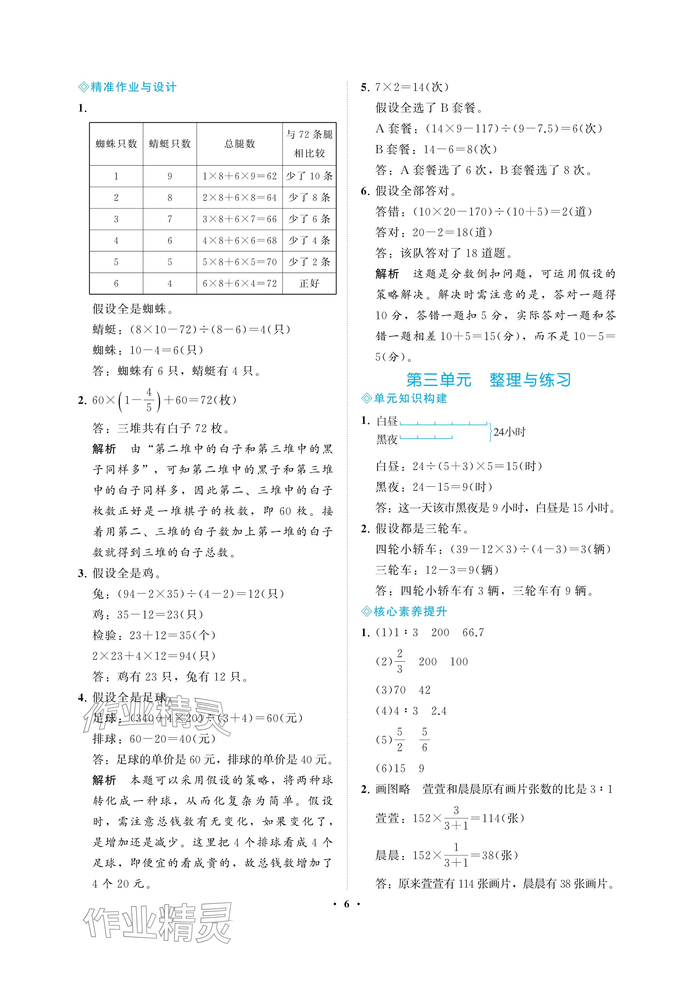 2025年新课程学习指导海南出版社六年级数学下册苏教版 参考答案第6页