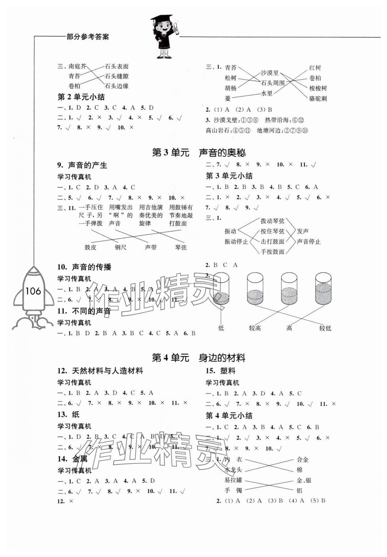 2024年小学科学习作三年级科学下册苏教版 参考答案第2页