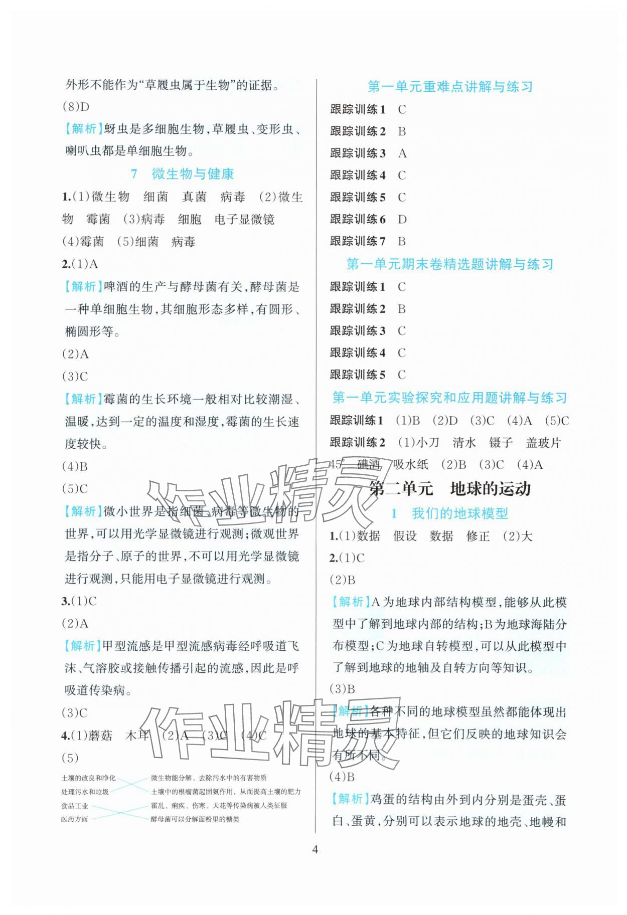 2025年全优方案夯实与提高六年级科学上册教科版 第4页