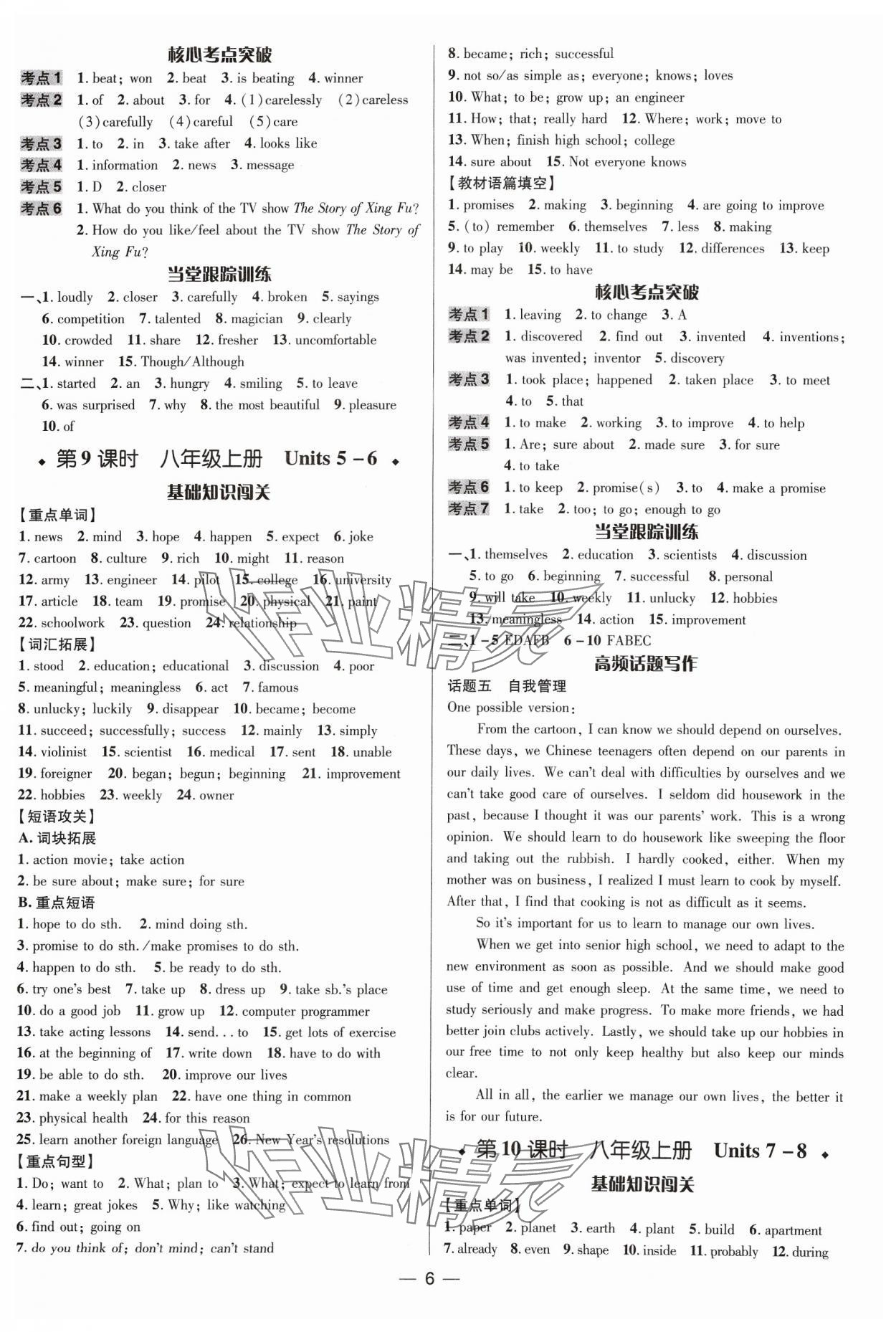 2024年中考对策英语临沂专版 参考答案第6页