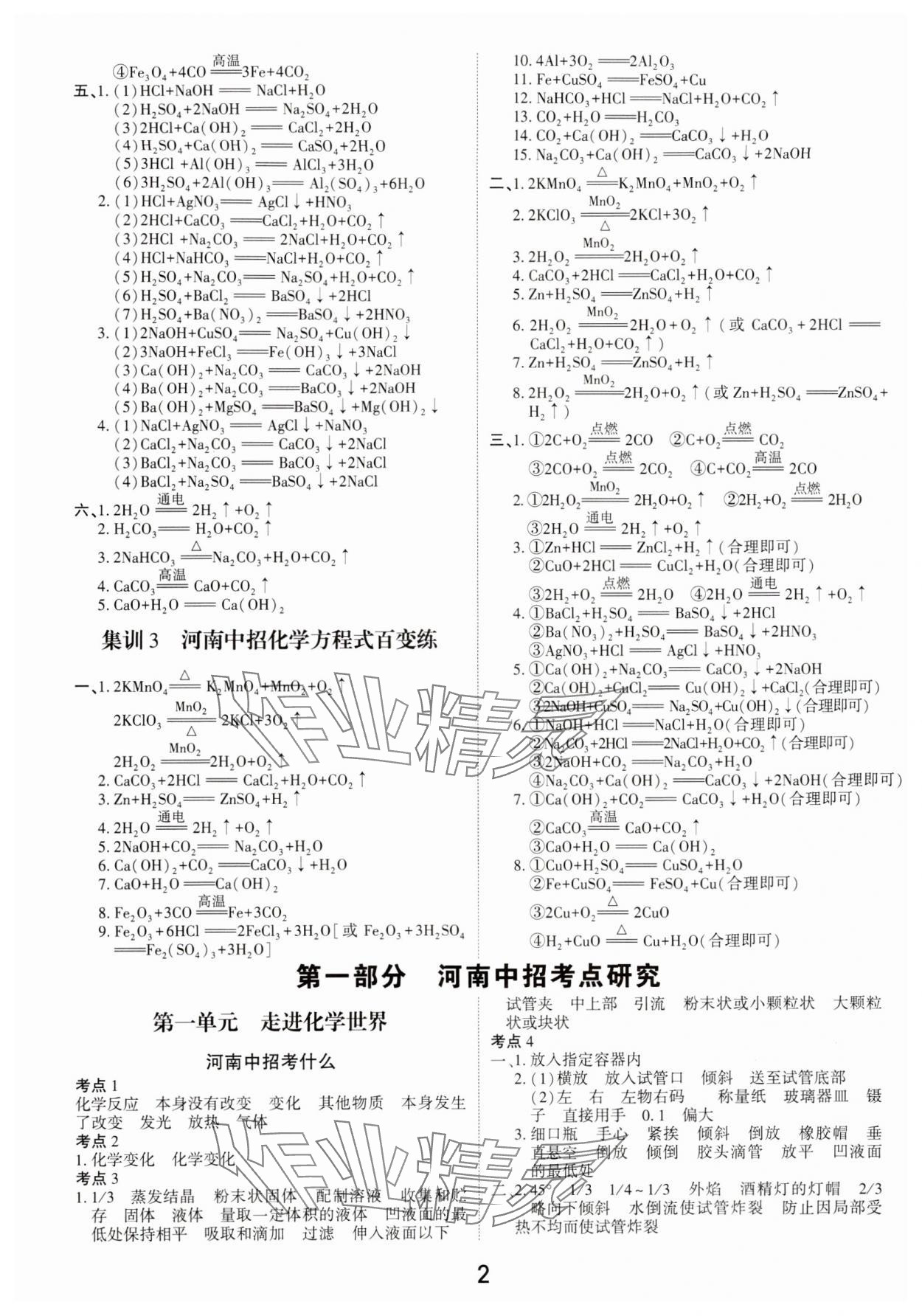 2024年领扬文化中考研究化学人教版河南专版 第2页