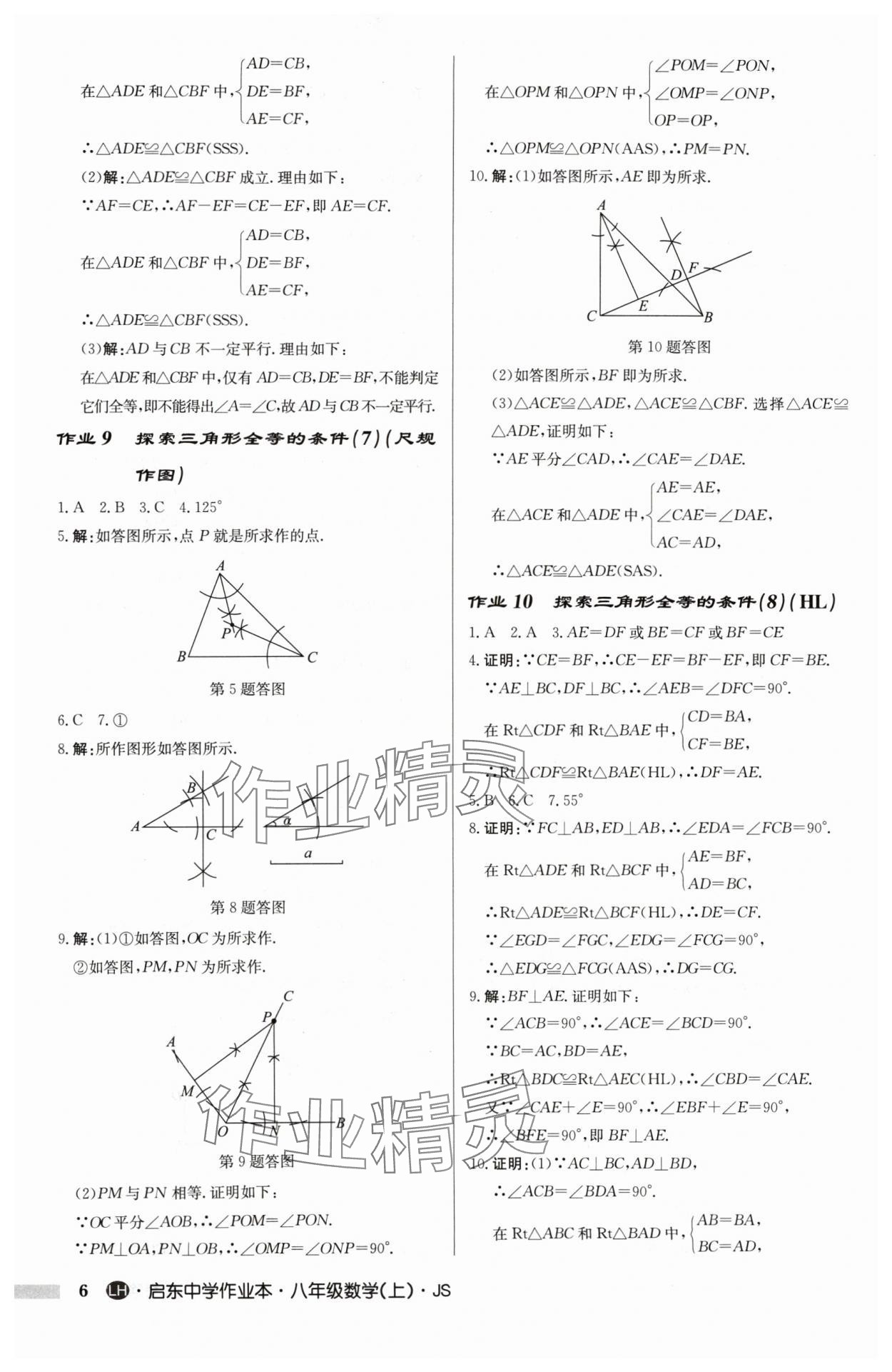 2024年启东中学作业本八年级数学上册苏科版连淮专版 第6页