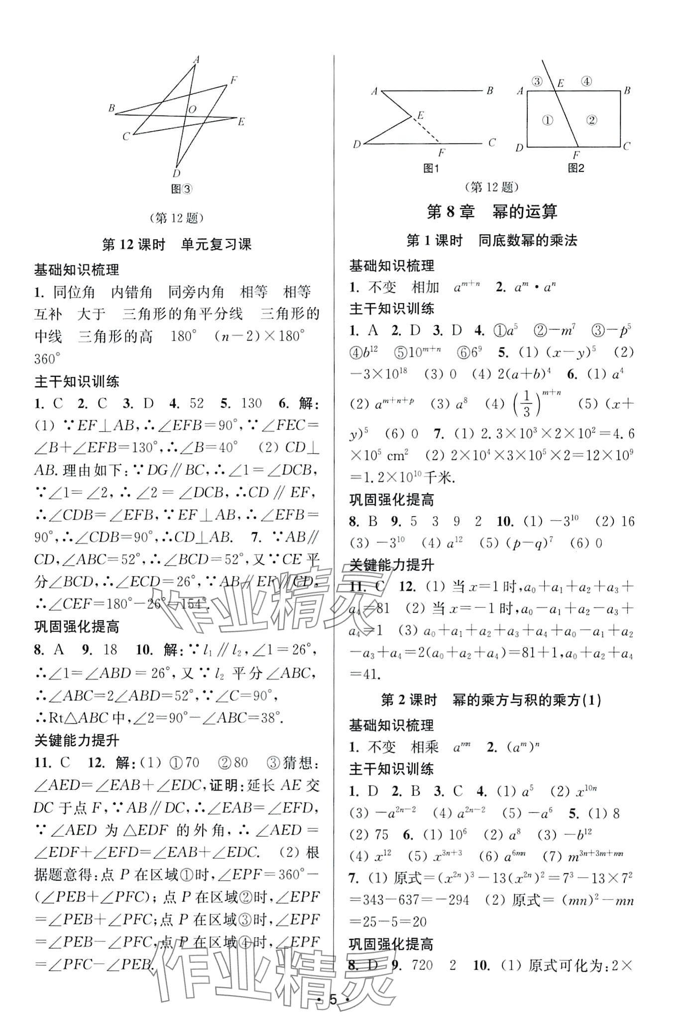 2024年金3练七年级数学下册江苏版 第5页