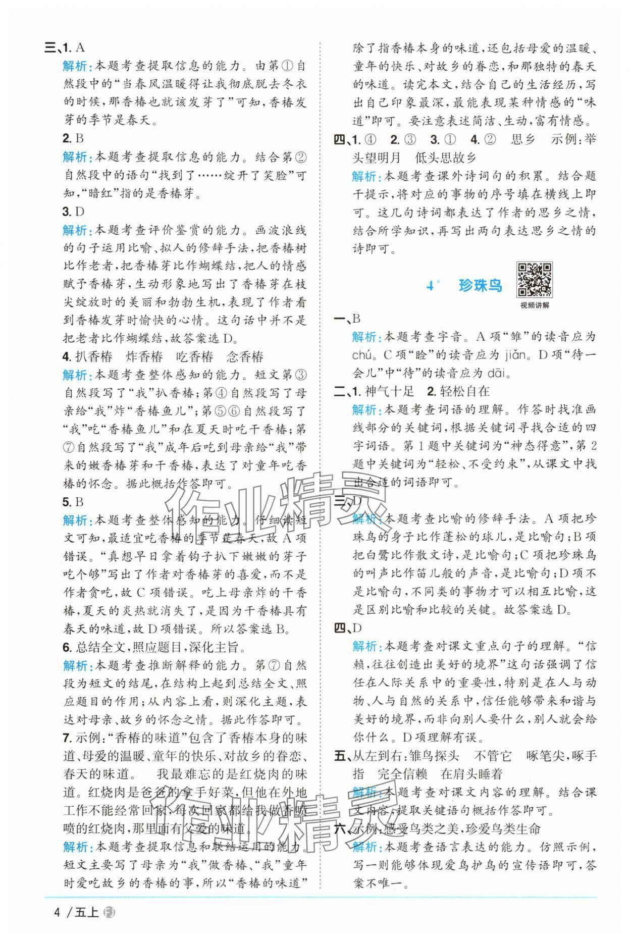 2025年阳光同学课时优化作业五年级语文上册人教版福建专版 第4页