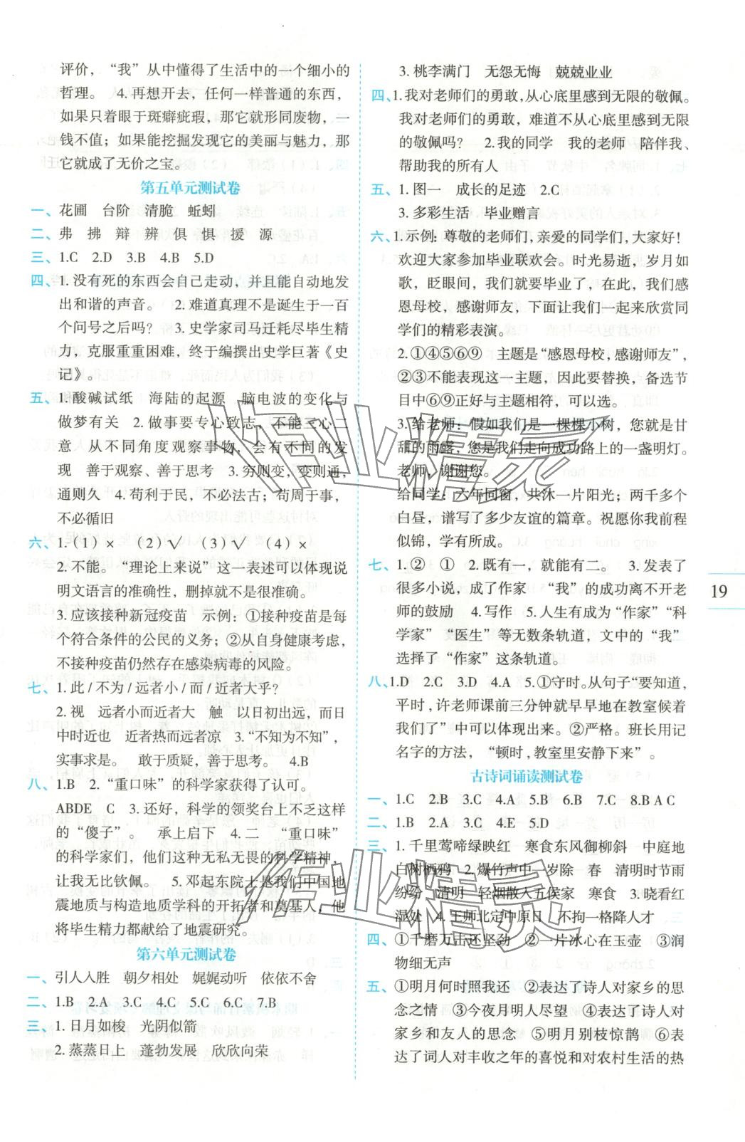 2025年優(yōu)秀生測(cè)試卷六年級(jí)語(yǔ)文下冊(cè)人教版 第3頁(yè)
