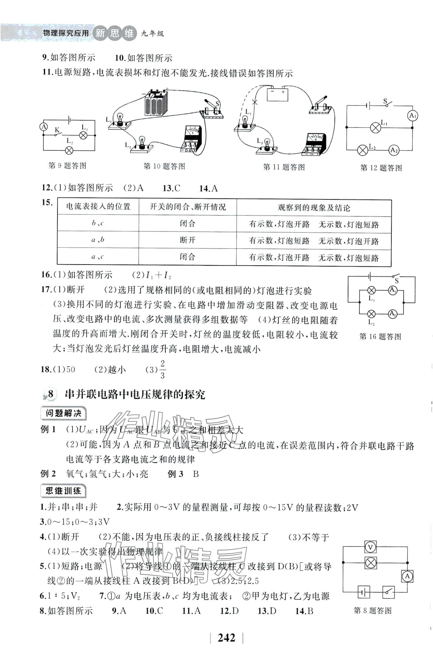 2024年探究应用新思维九年级物理全一册人教版 第8页