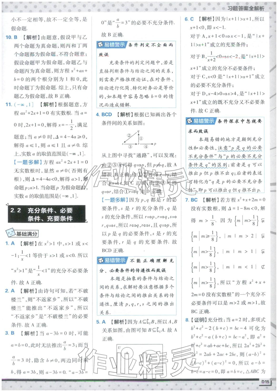 2025年上分攻略高中数学必修第一册苏教版&nbsp;第15页
