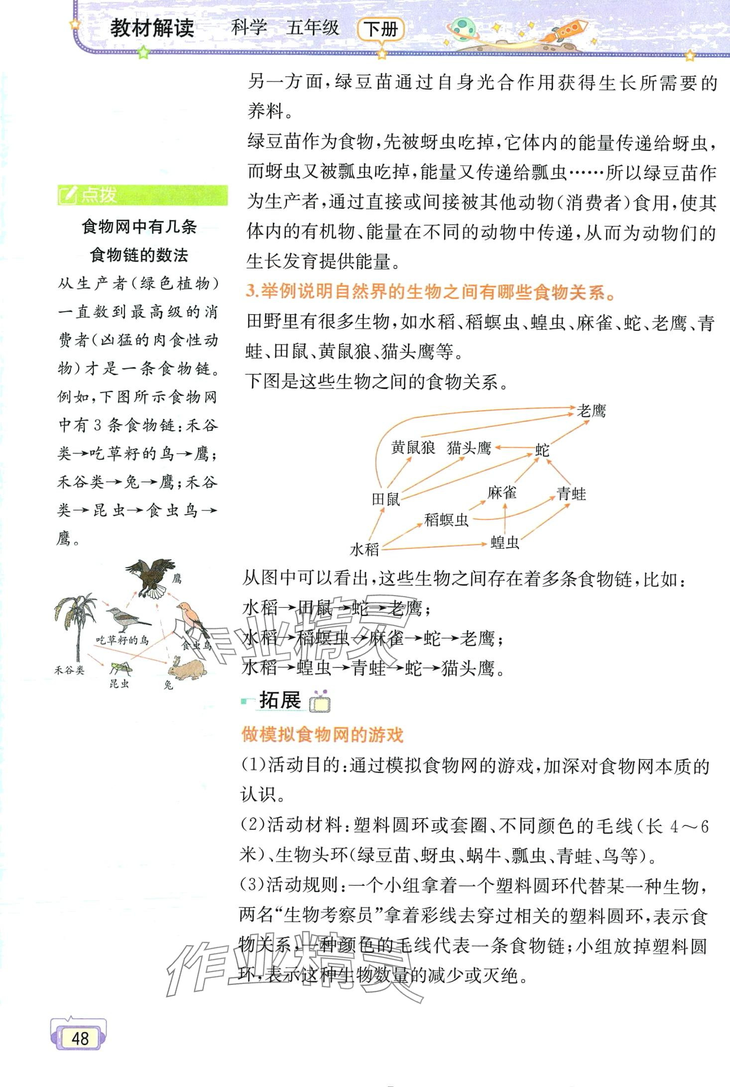 2024年教材课本五年级科学下册教科版 第48页