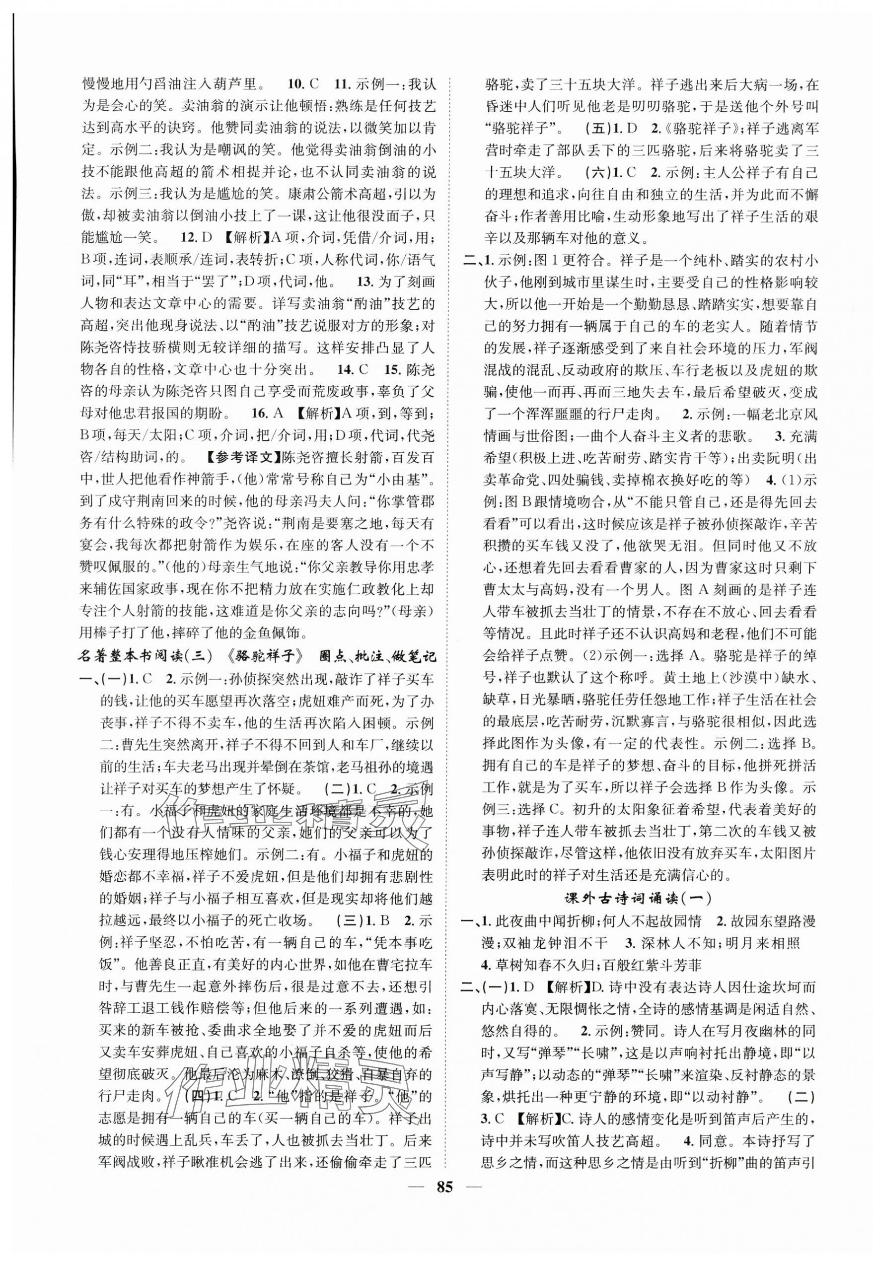 2025年顶尖课课练七年级语文下册人教版贵州专版 第5页