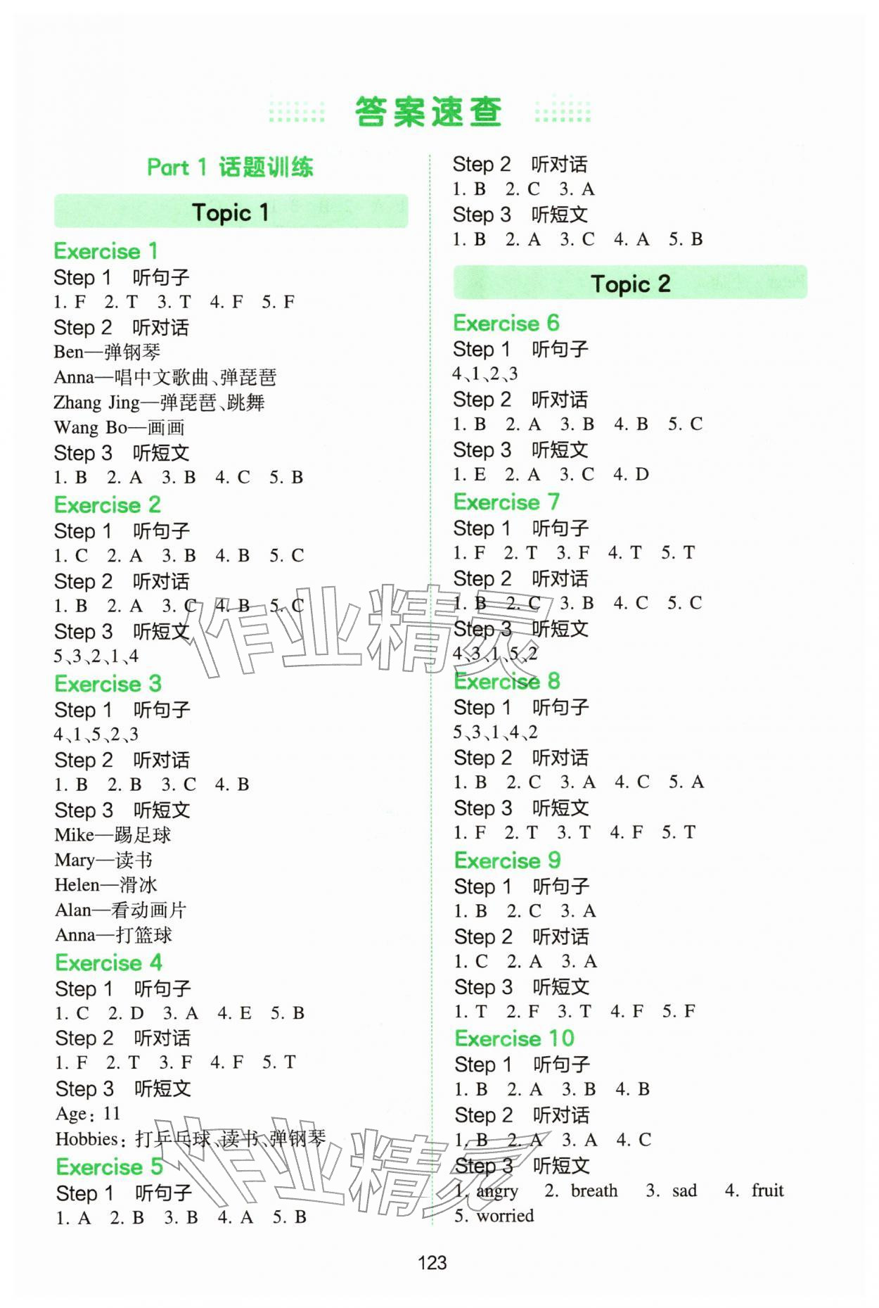 2026年一本小学英语听力训练100篇五年级&nbsp;第1页