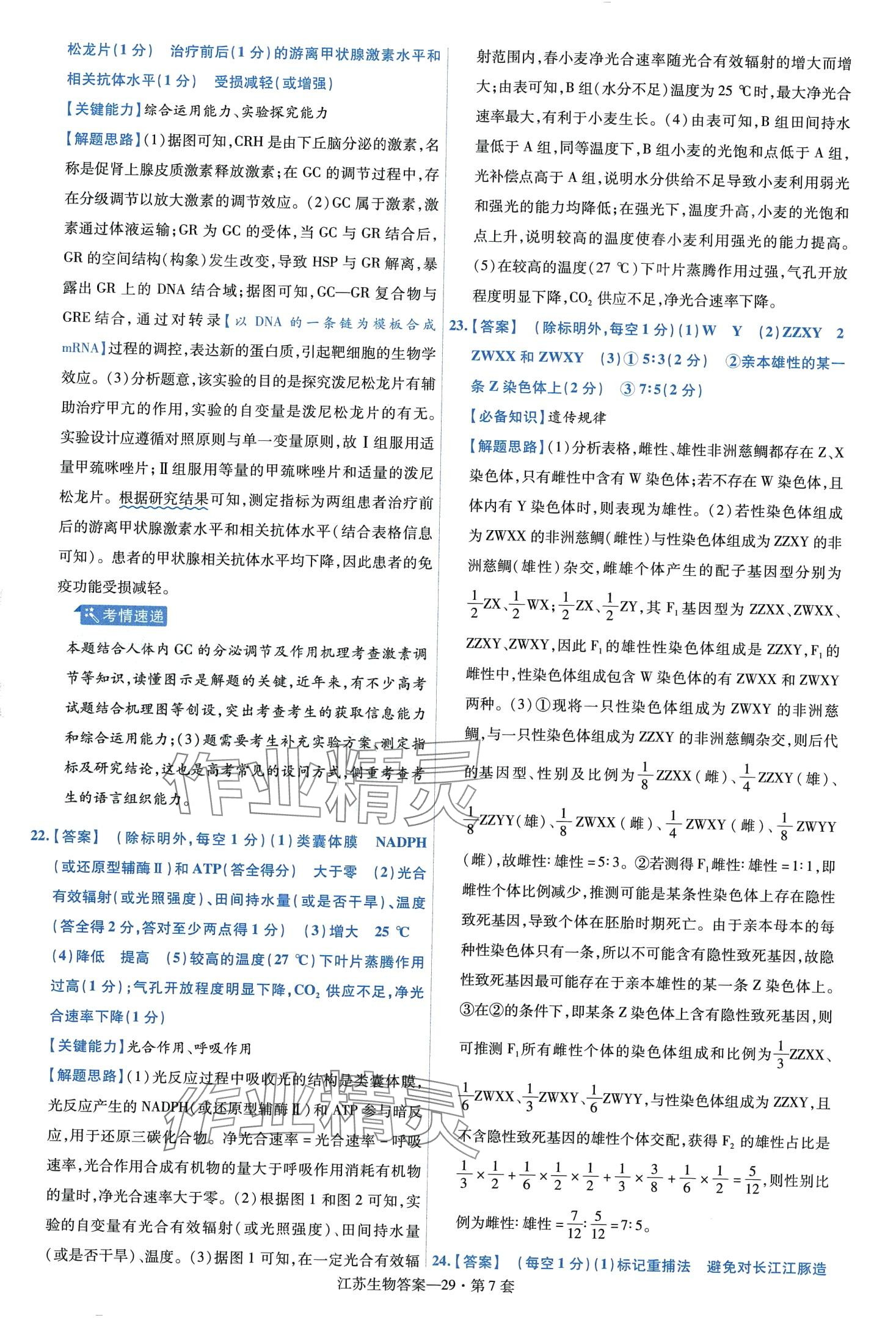 2024年金考卷45套匯編高中生物通用版江蘇專版 第31頁