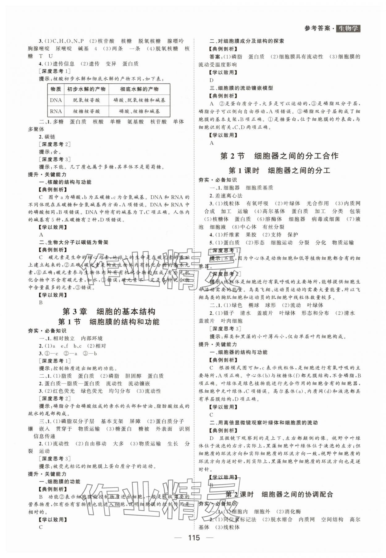 2025年新课程自主学习与测评高中生物必修第一册人教版 第3页