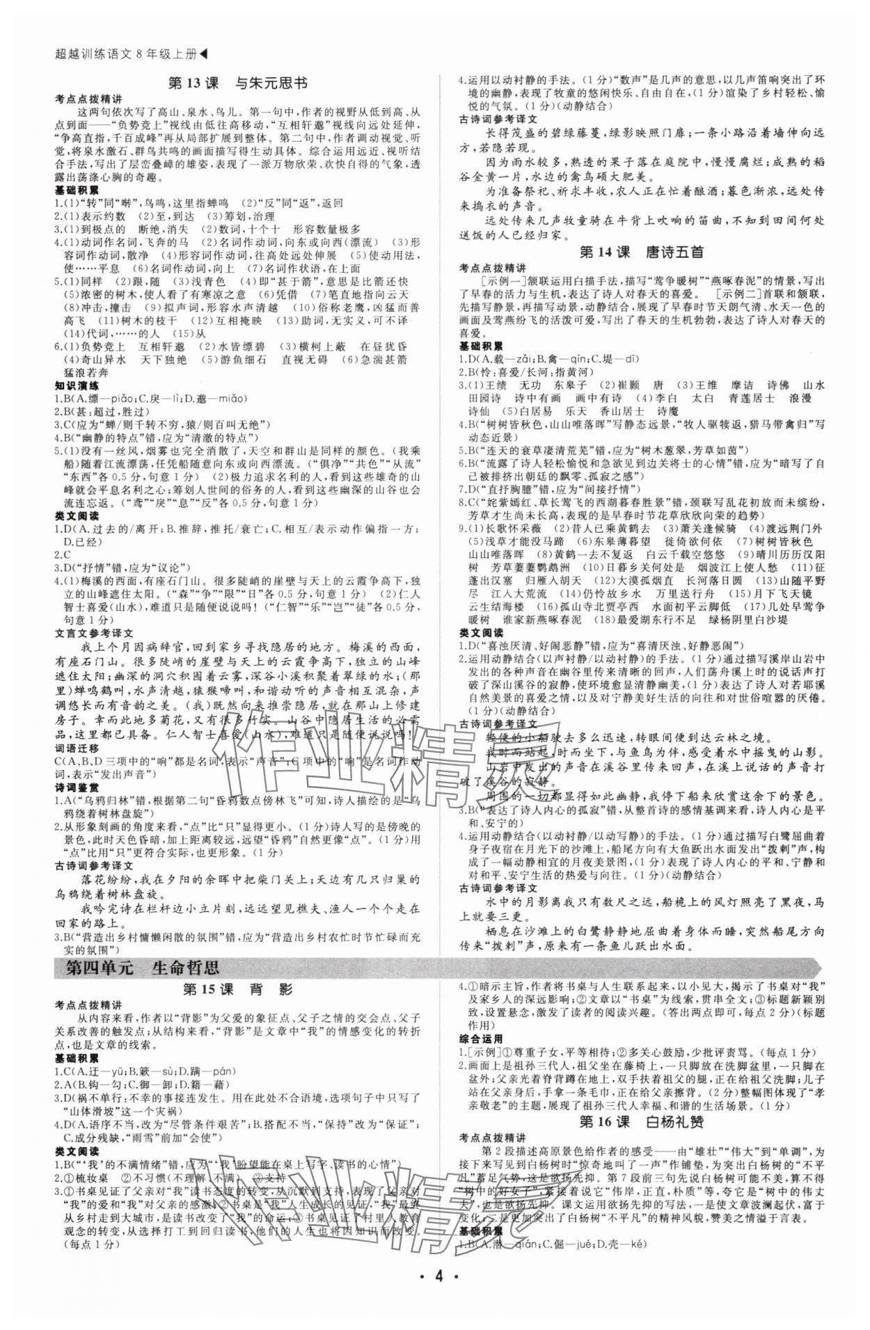 2025年超越訓(xùn)練八年級(jí)語(yǔ)文上冊(cè)人教版四川專版 第4頁(yè)