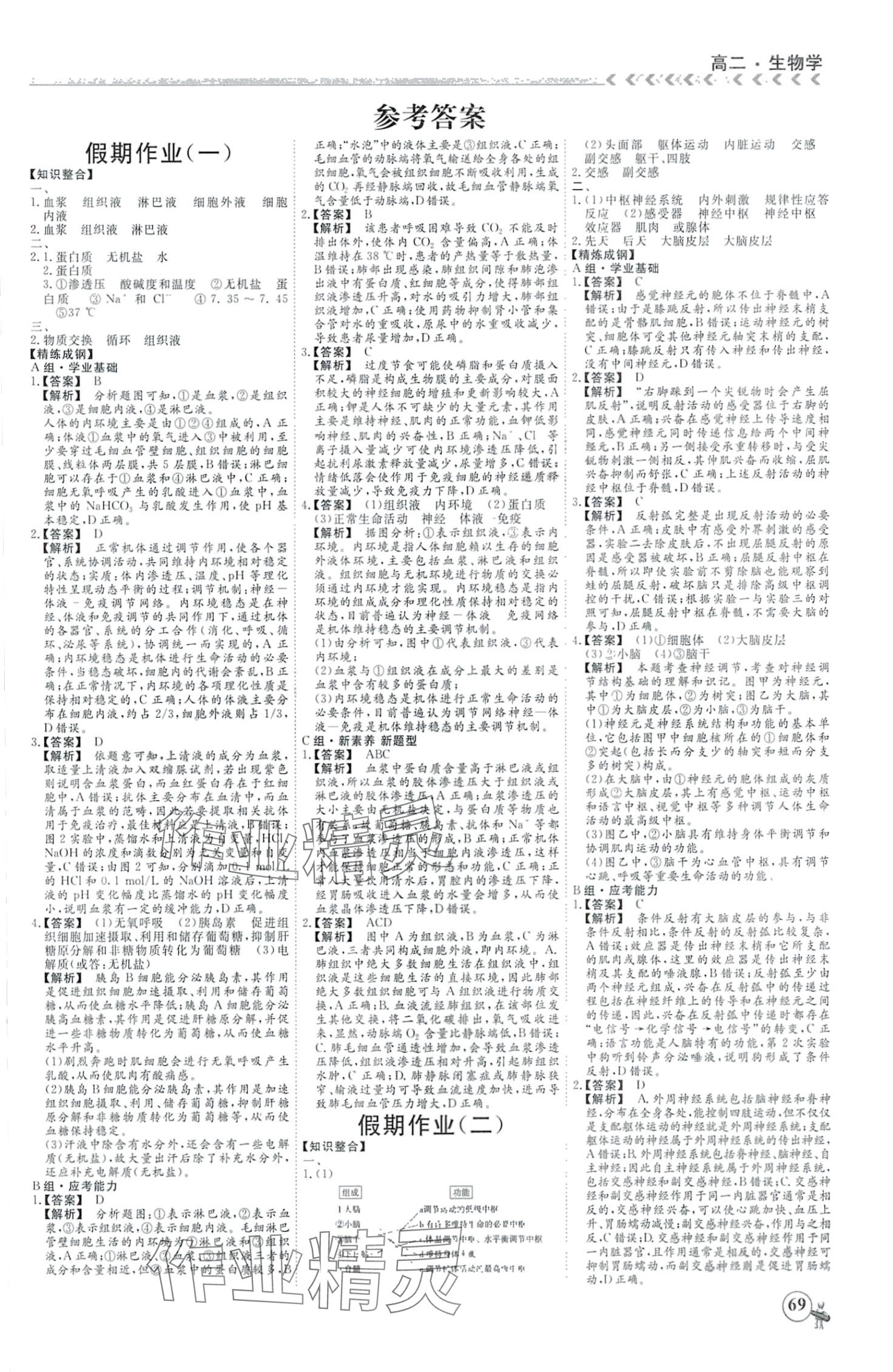 2024年快樂(lè)假期黑龍江教育出版社高二生物 第1頁(yè)