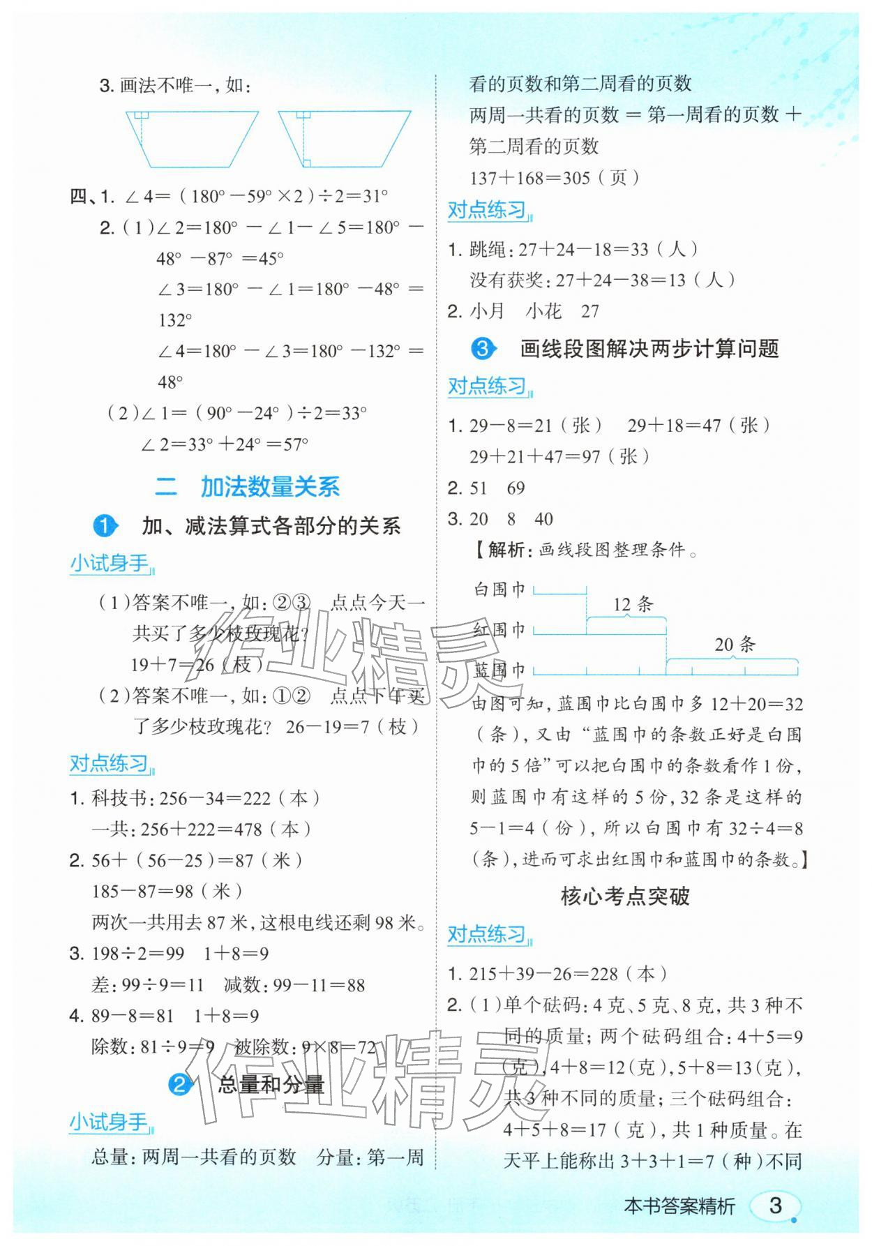 2026年亮点给力课堂笔记三年级数学下册苏教版&nbsp;第3页