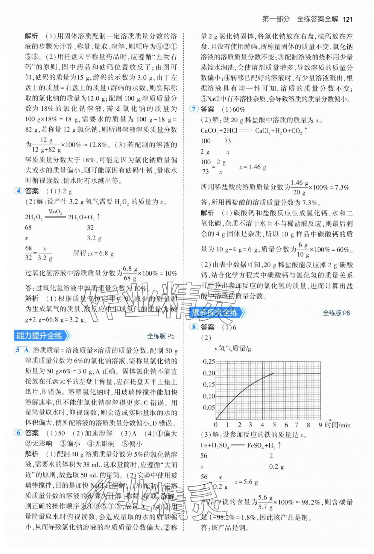 2025年5年中考3年模擬九年級化學全一冊魯教版山東專版 第3頁
