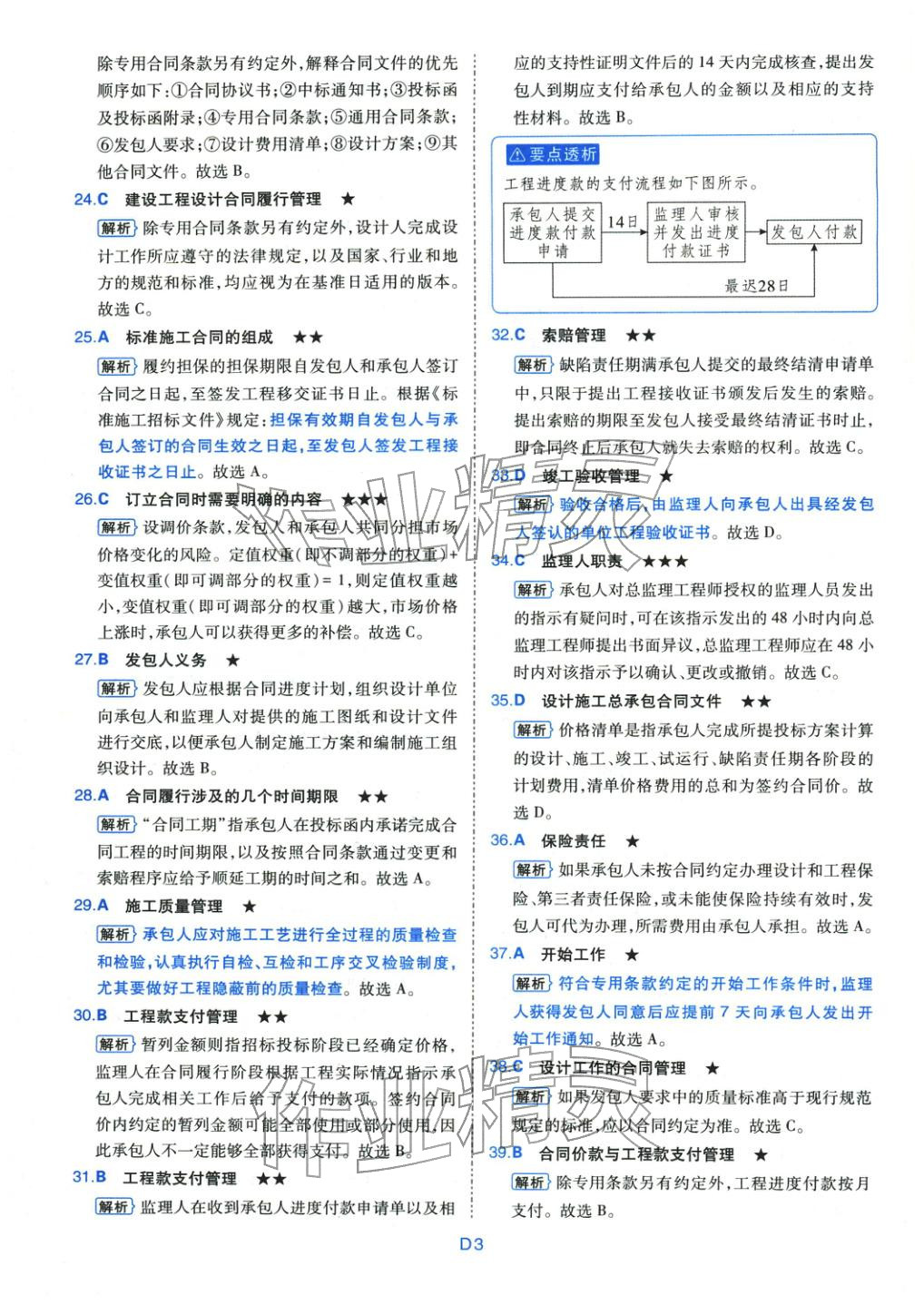 2025年真題詳解考前點睛建設(shè)工程合同管理&nbsp;第3頁