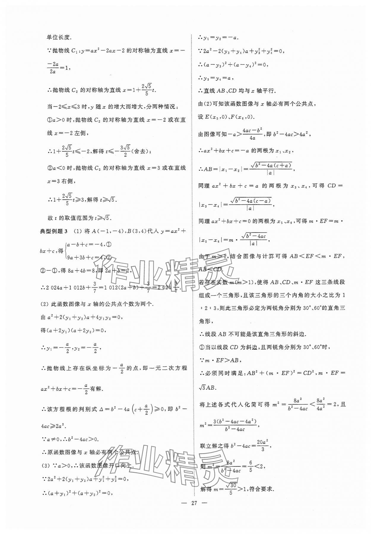 2025年中考復(fù)習(xí)奪冠寶典數(shù)學(xué)江蘇專版 參考答案第27頁
