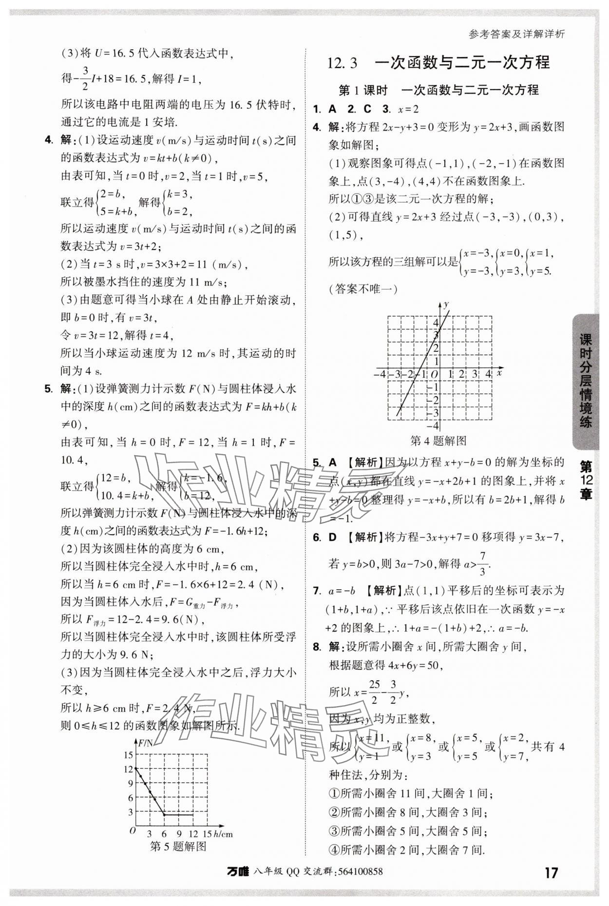 2025年萬(wàn)唯中考情境題八年級(jí)數(shù)學(xué)上冊(cè)滬科版 參考答案第17頁(yè)