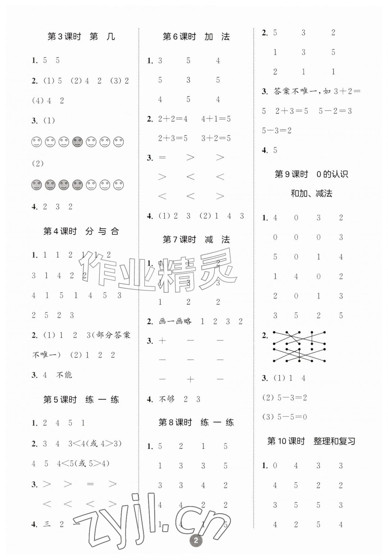 2026年小学数学计算10分钟一年级数学上册人教版&nbsp;第2页
