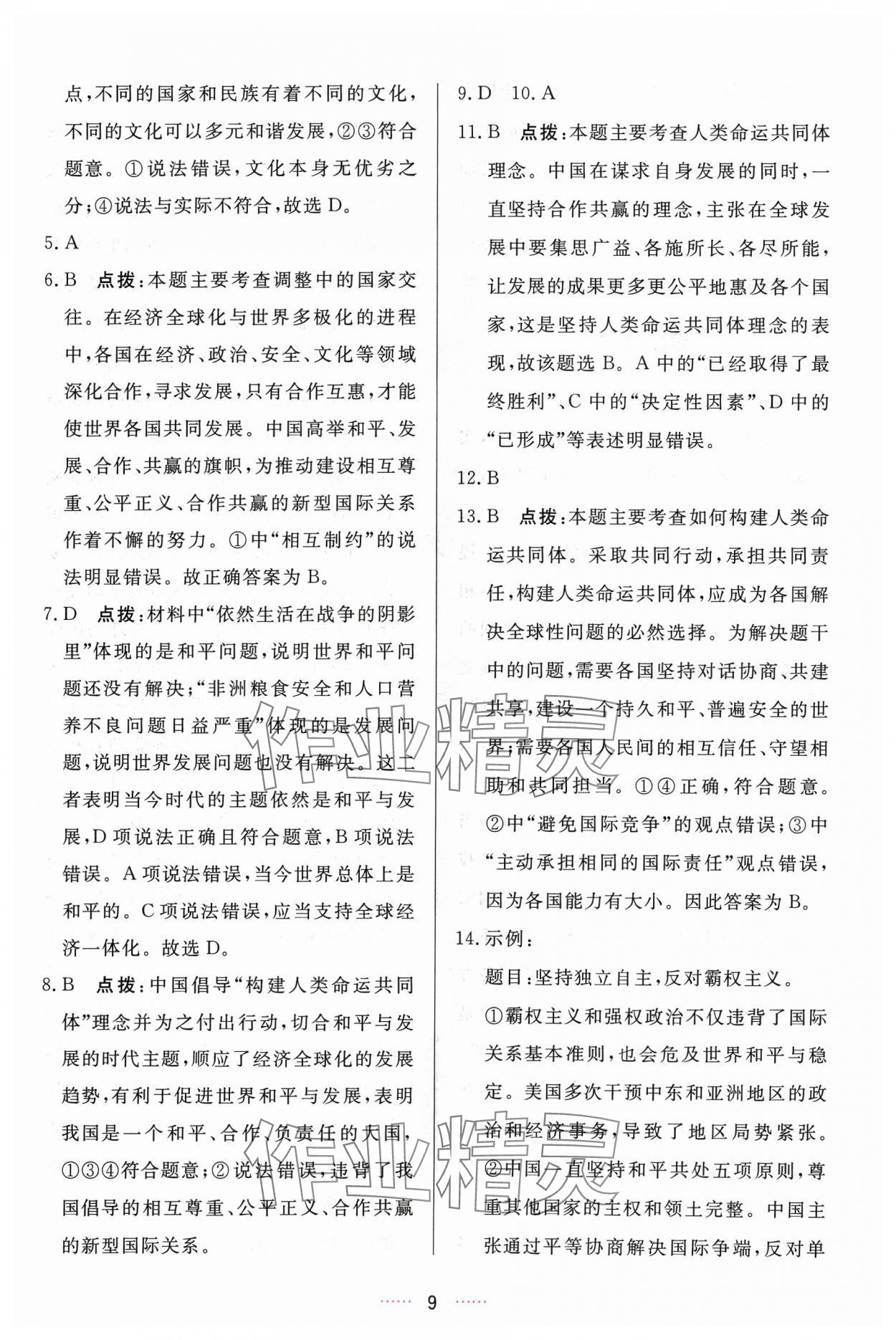 2024年三維數(shù)字課堂九年級(jí)道德與法治下冊(cè)人教版 第9頁(yè)