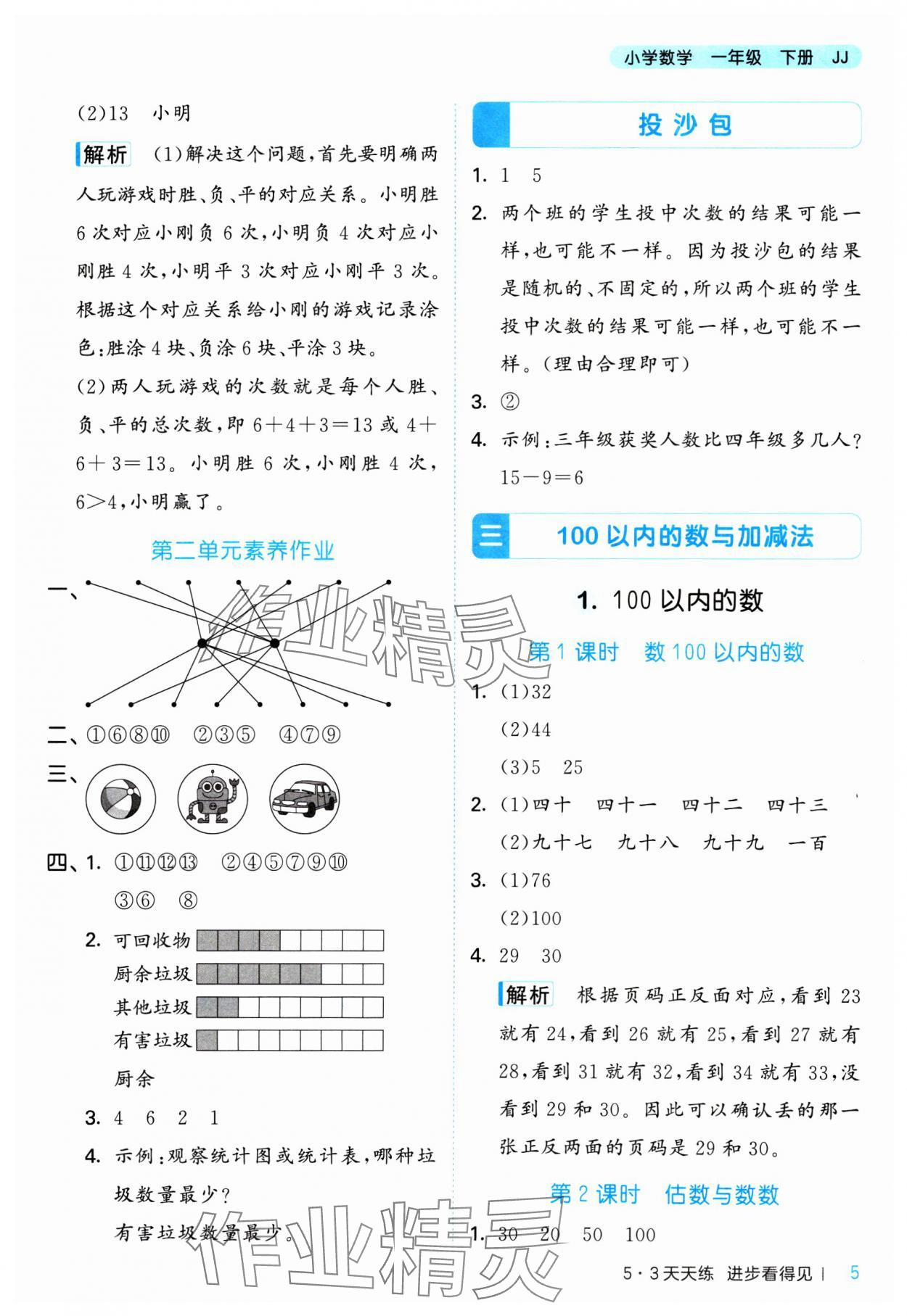 2025年53天天練一年級數(shù)學(xué)下冊冀教版 第5頁