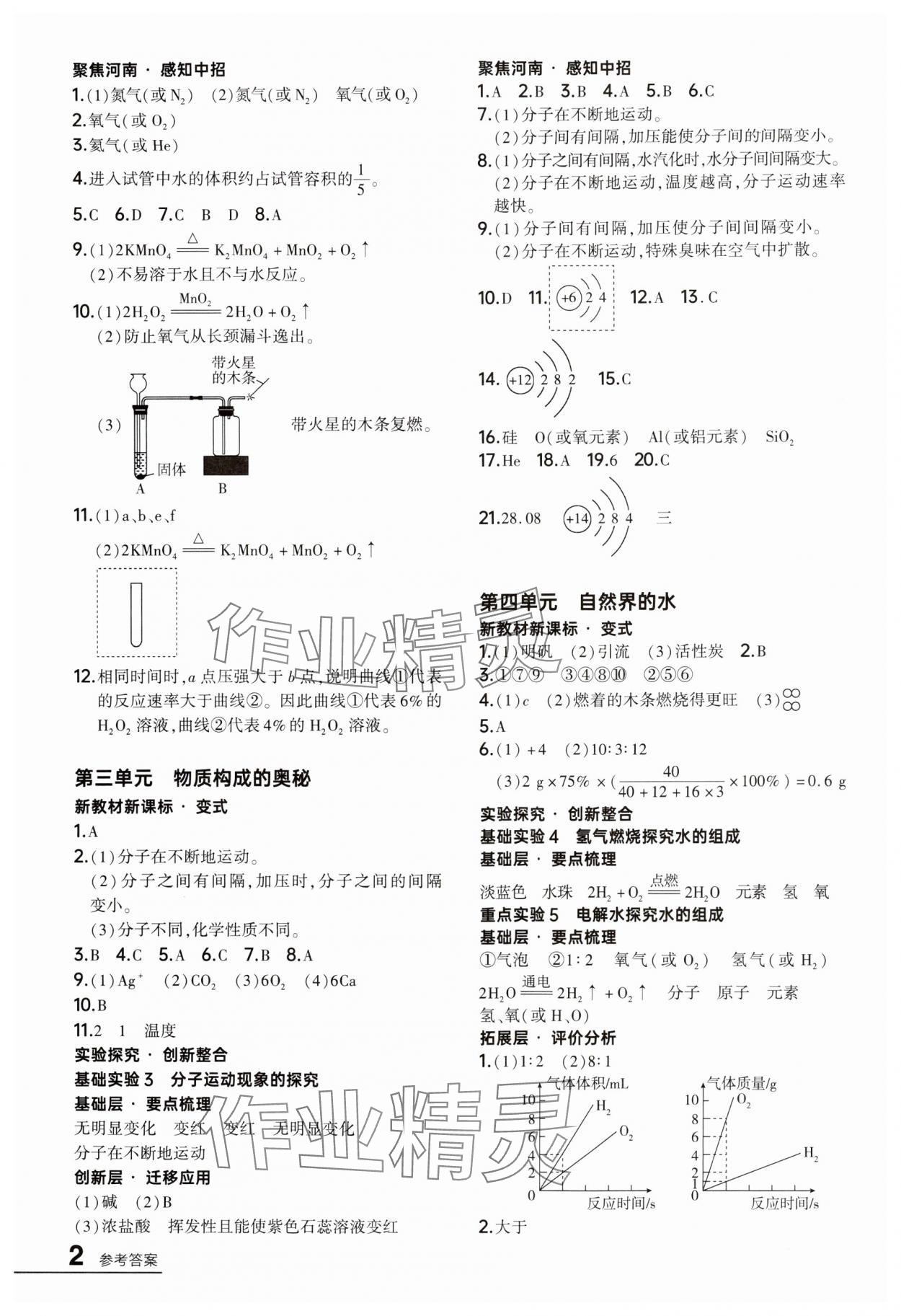 2025年中考通化學(xué)中考河南專版 參考答案第2頁