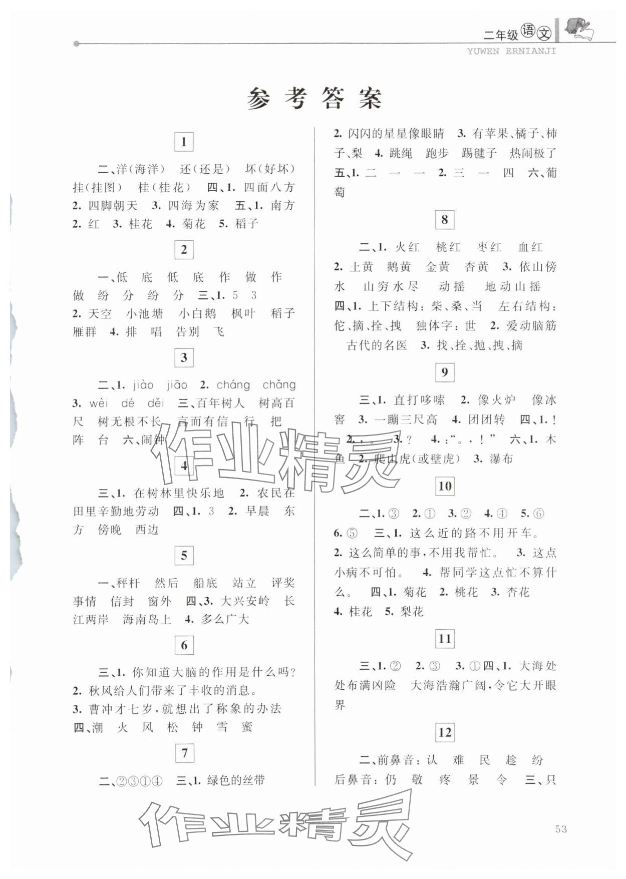 2025年藍(lán)天教育寒假優(yōu)化學(xué)習(xí)二年級(jí)語文 第1頁