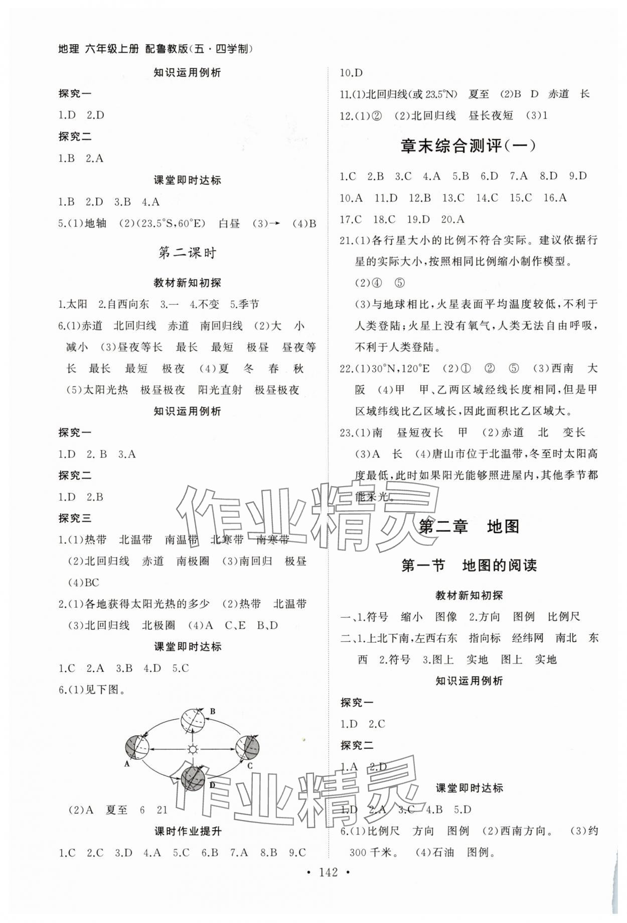 2025年同步练习册山东人民出版社六年级地理上册鲁教版五四制 第2页