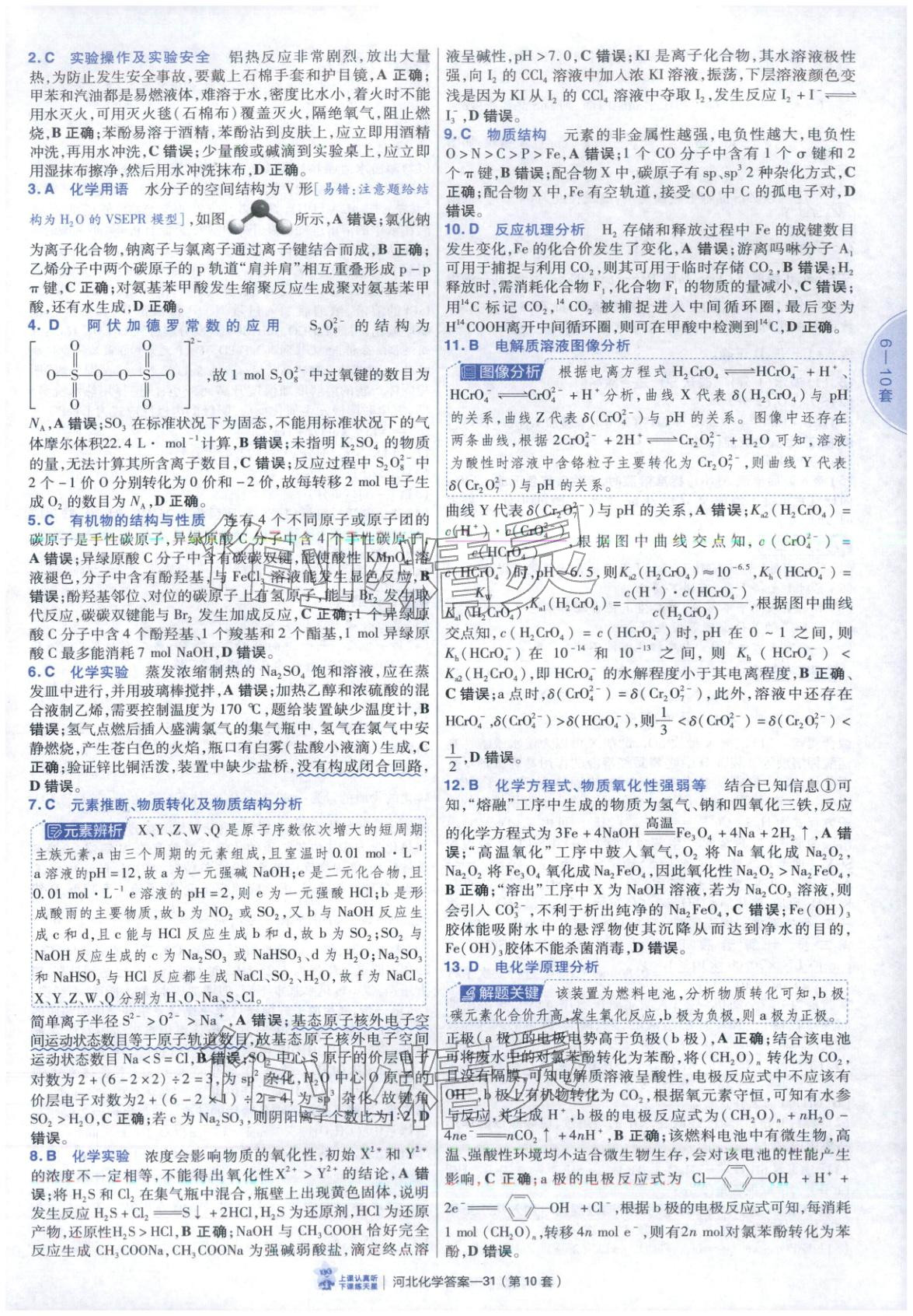 2026年金考卷优秀模拟试卷汇编45套高中化学河北专版 第31页