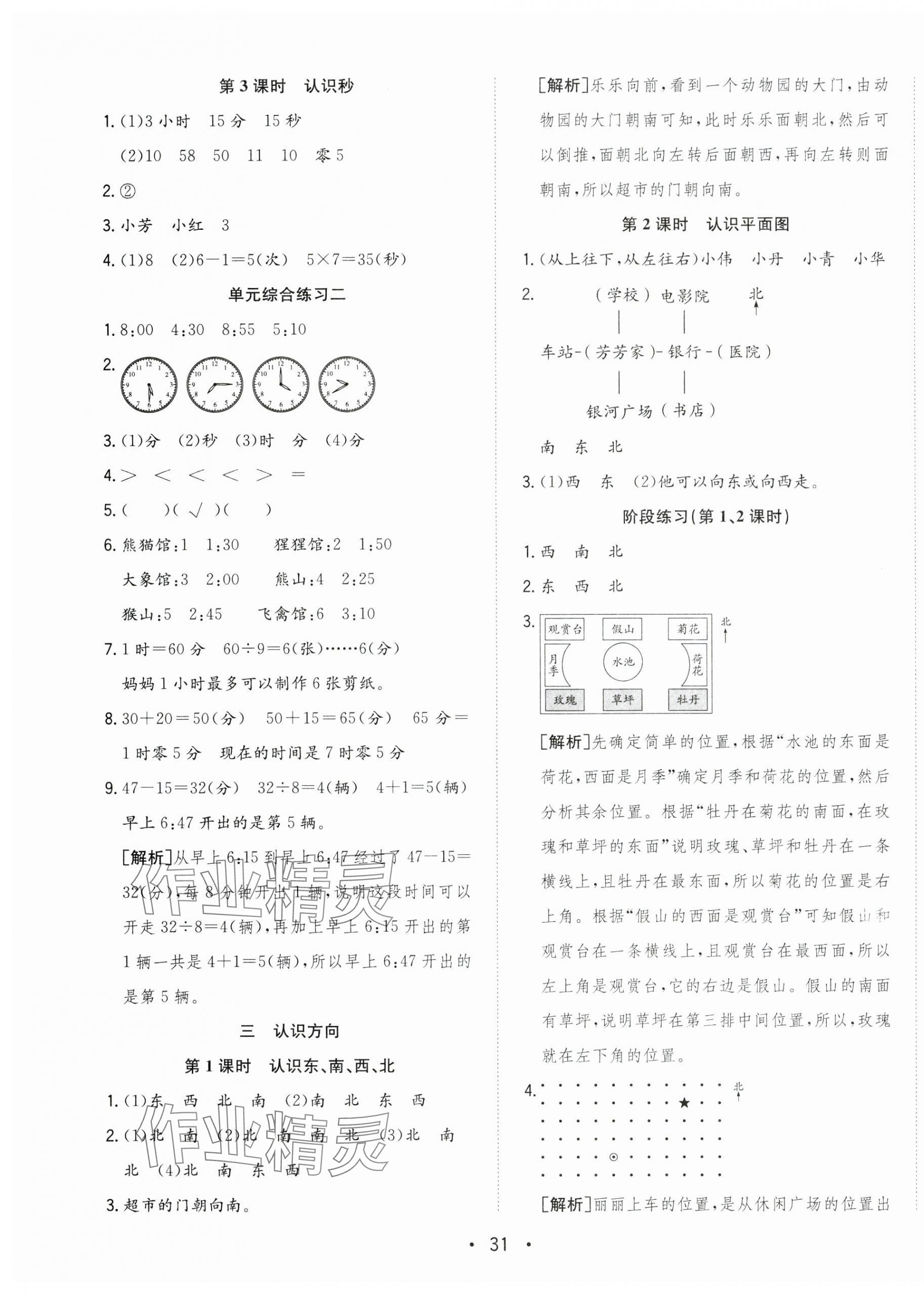 2025年全頻道課時(shí)作業(yè)二年級(jí)數(shù)學(xué)下冊(cè)蘇教版 參考答案第3頁(yè)