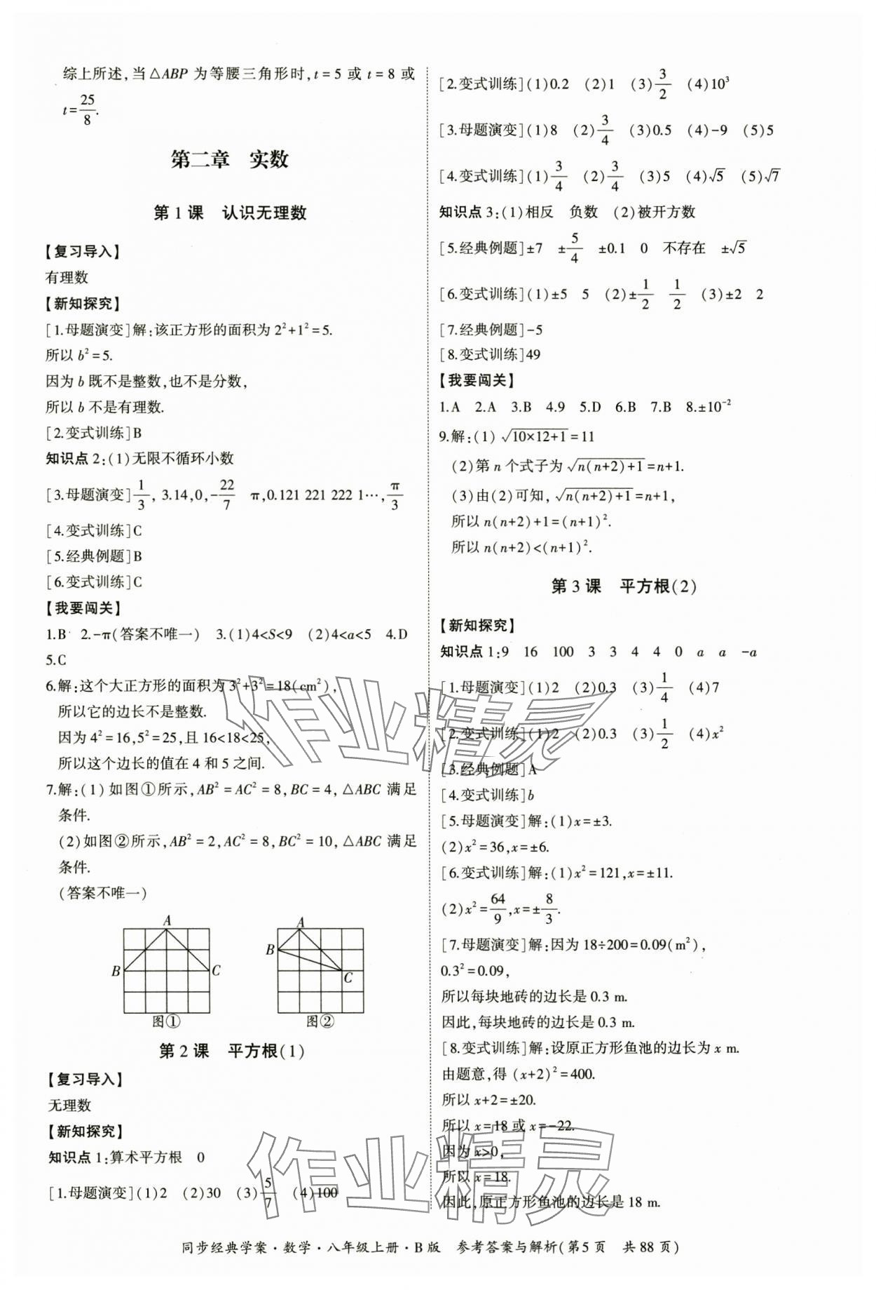 2024年同步經典學案八年級數學上冊北師大版 第5頁