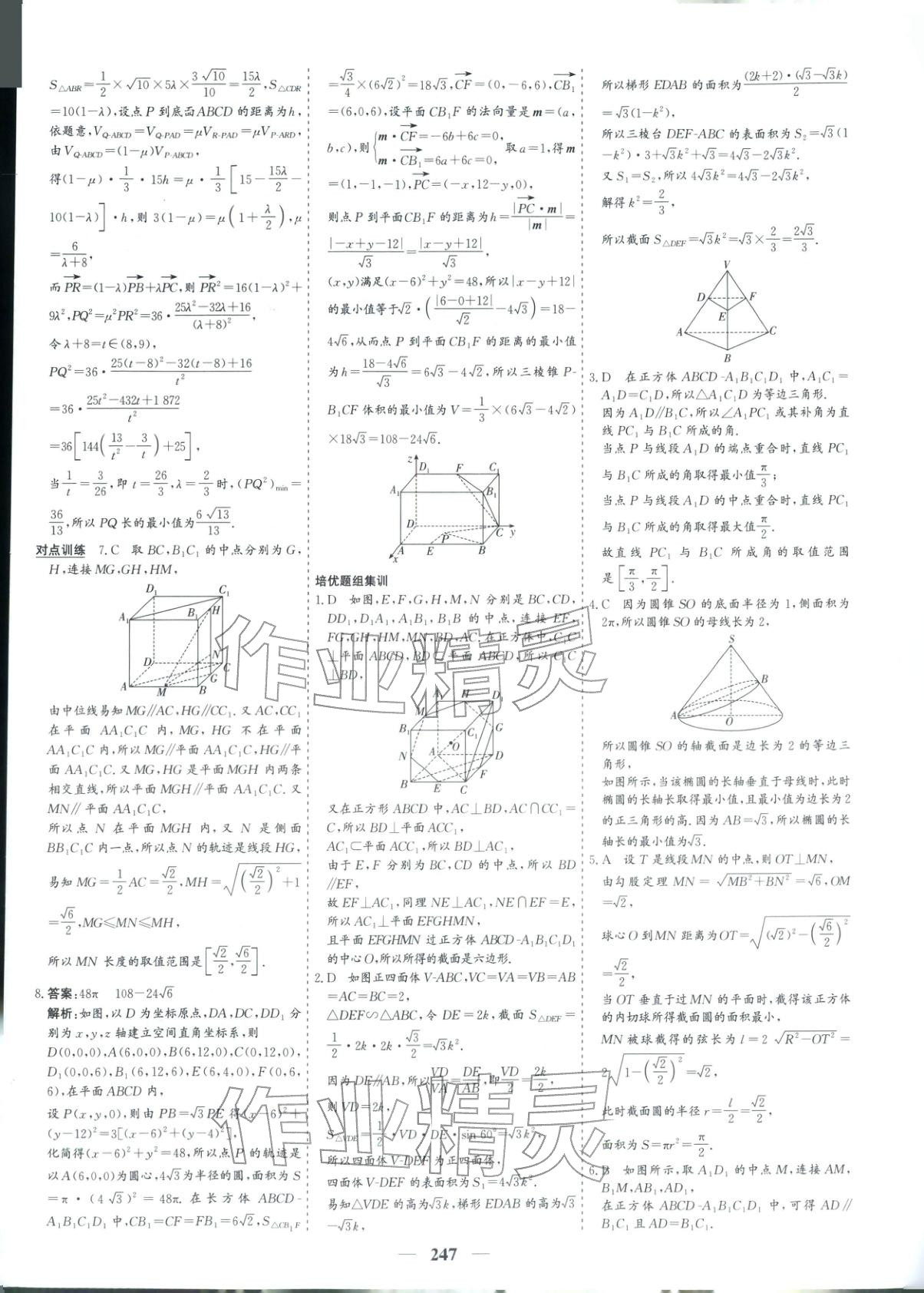 2026年优化探究高考专题复习数学提升版&nbsp;参考答案第21页