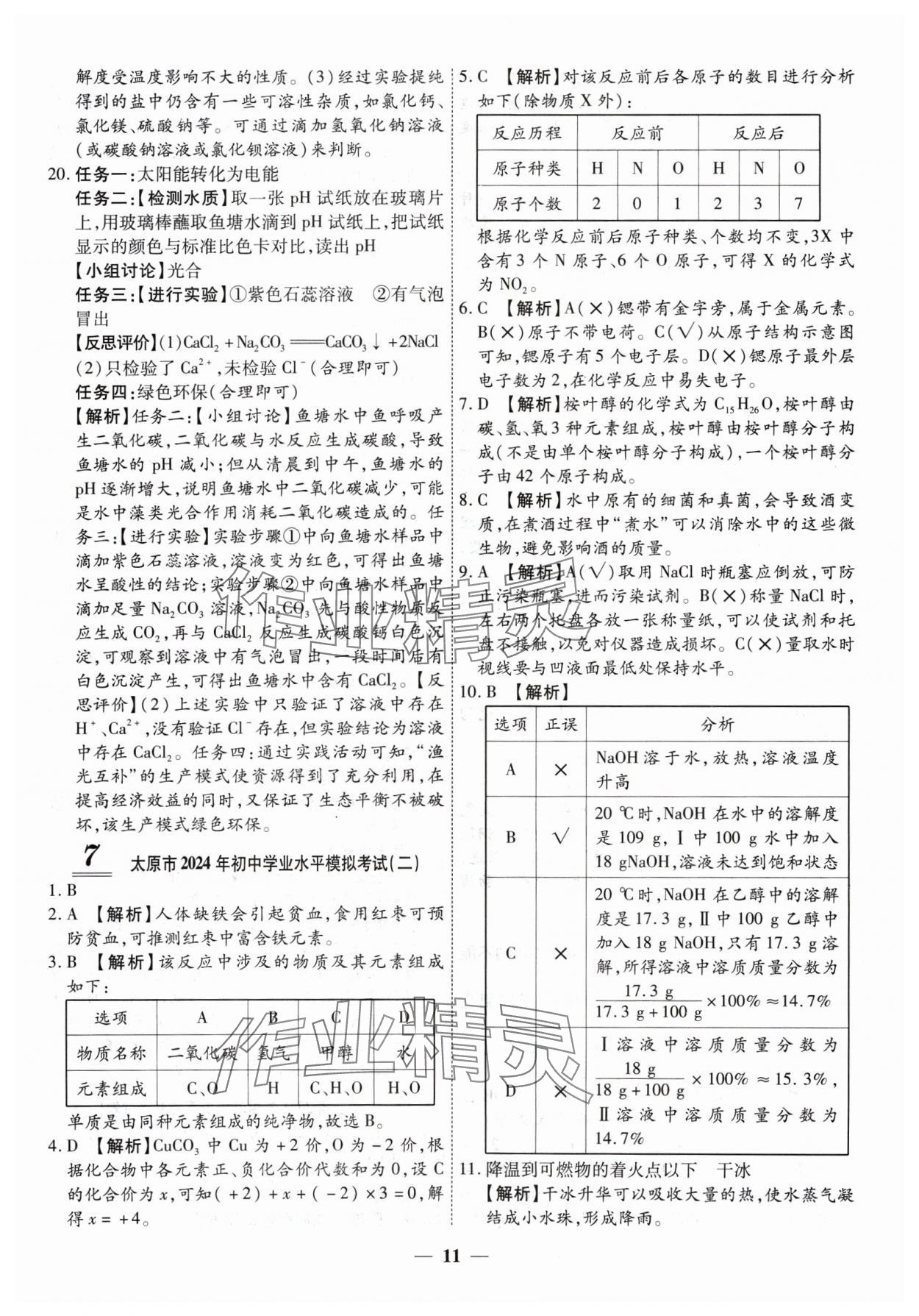 2025年圓夢六月化學山西專版 第11頁