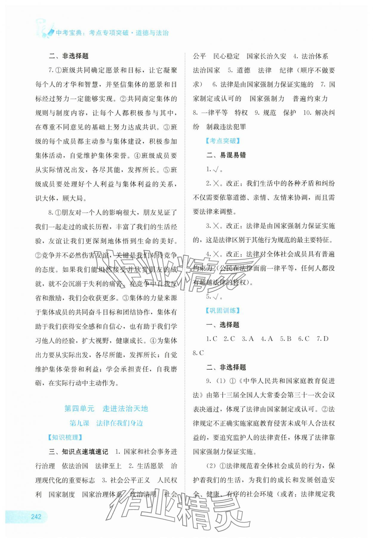 2025年中考寶典考點(diǎn)專項(xiàng)突破道德與法治 第6頁