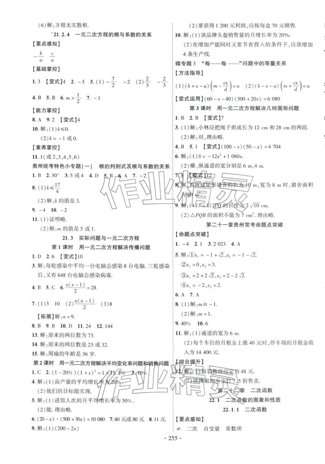 2025年课时掌控九年级数学全一册人教版贵州专版&nbsp;第3页