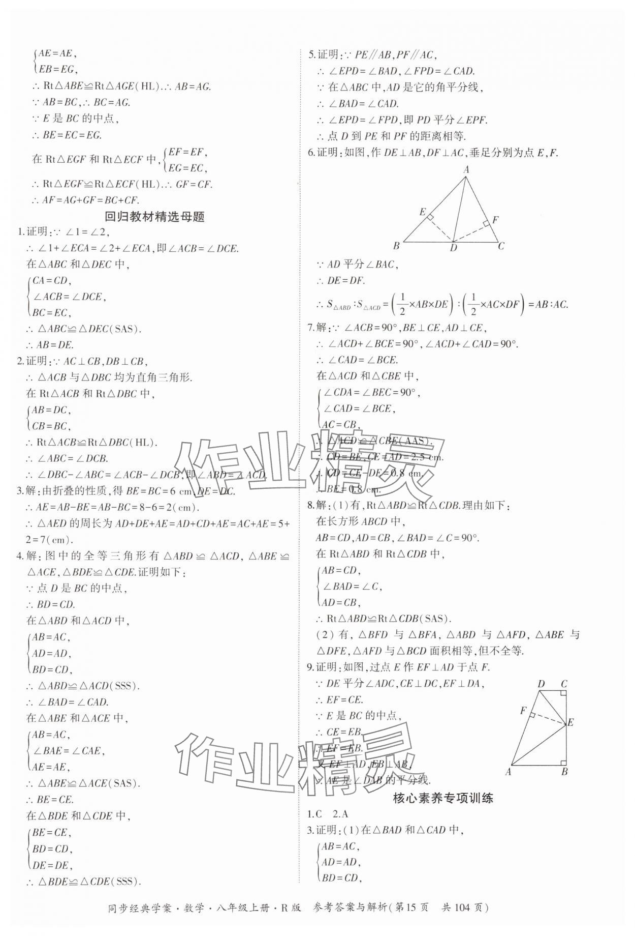 2024年同步經典學案八年級數(shù)學上冊人教版 第15頁