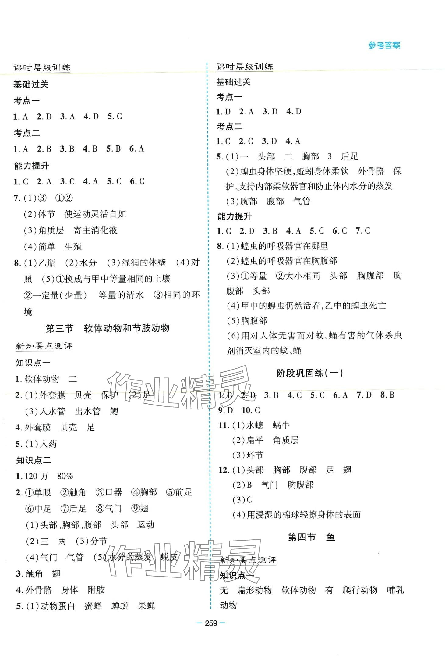 2024年新課堂學習與探究八年級生物全一冊人教版 第2頁